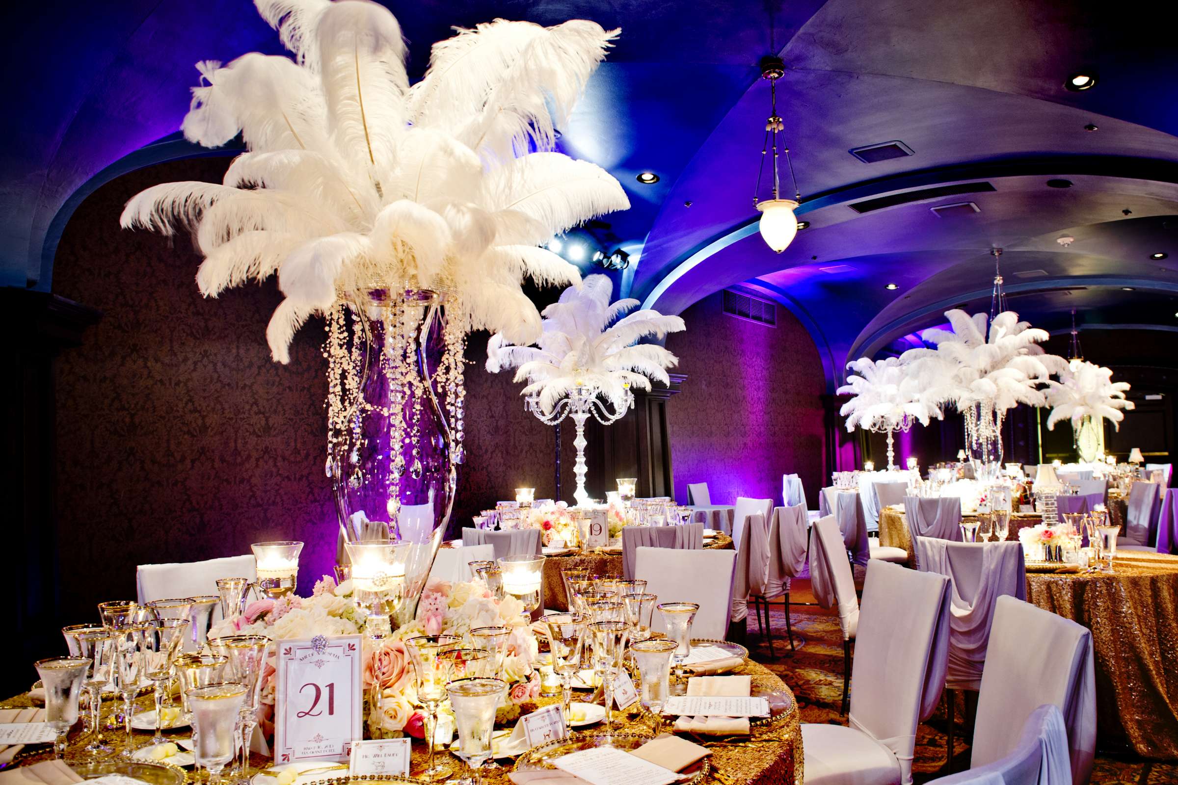 Centerpieces at US Grant Wedding coordinated by Emily Smiley, Amber and Josh Wedding Photo #83122 by True Photography