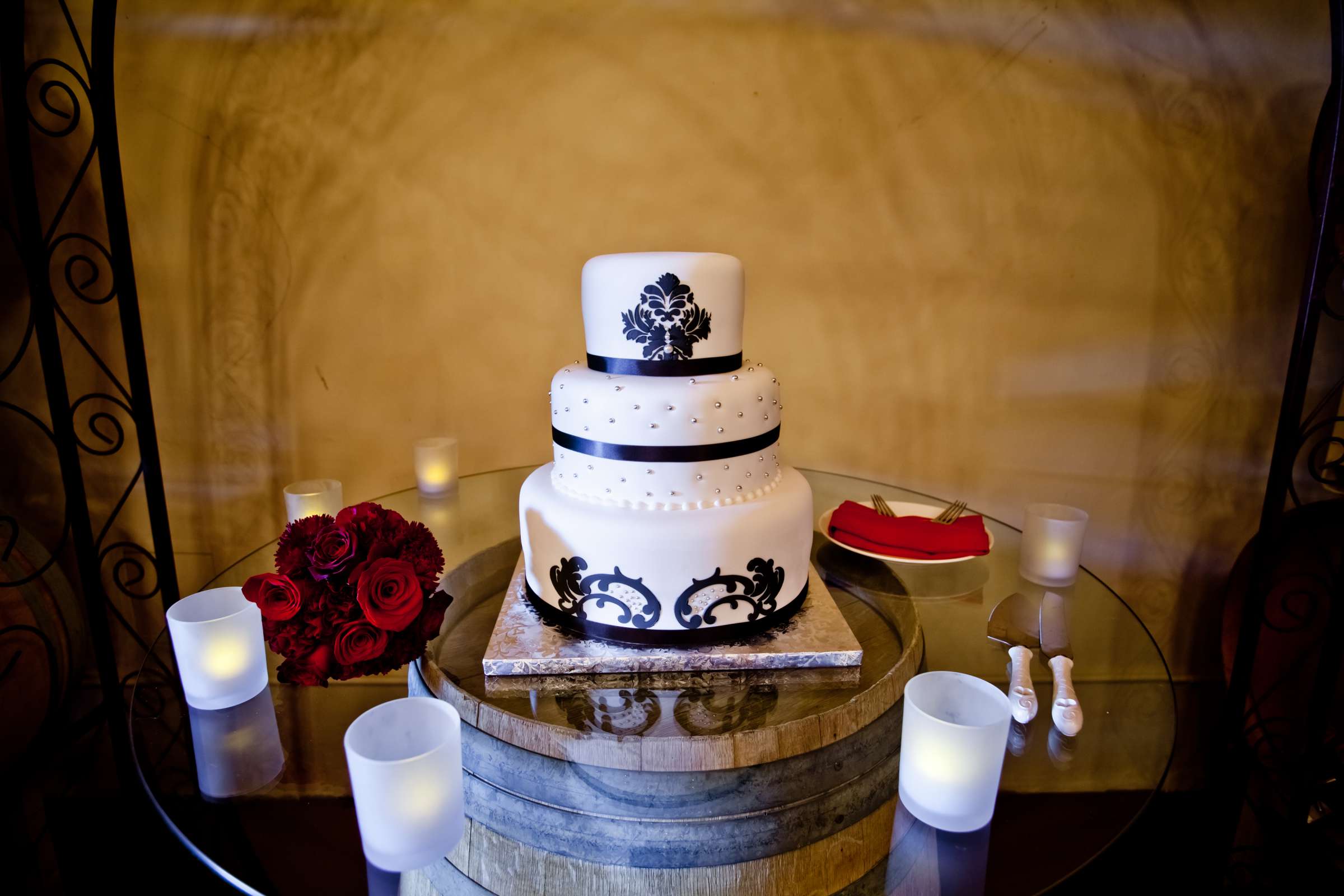 Cake at Ponte Estate Winery Wedding, Aleida and Bob Wedding Photo #113635 by True Photography
