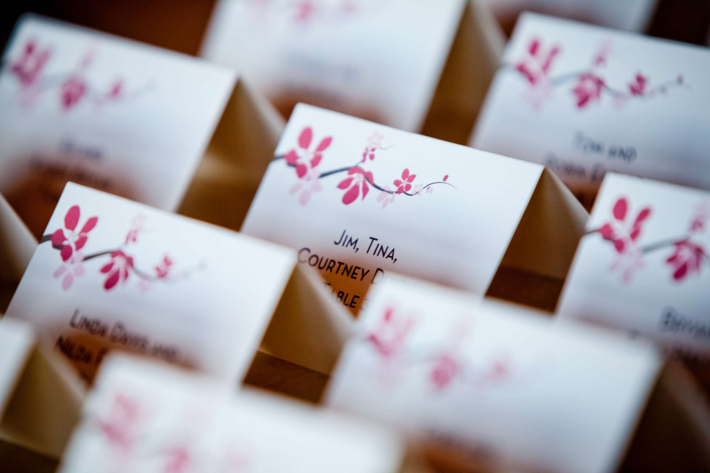 Name Cards at Fairmont Grand Del Mar Wedding coordinated by Details Defined, Jennifer and Jason Wedding Photo #114138 by True Photography