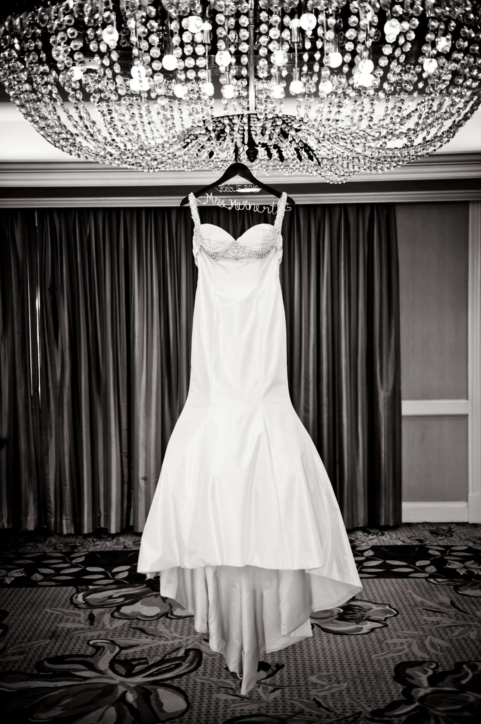 Wedding Dress at Hotel Del Coronado Wedding coordinated by Victoria Weddings & Events, Jaclyn and Austin Wedding Photo #17 by True Photography