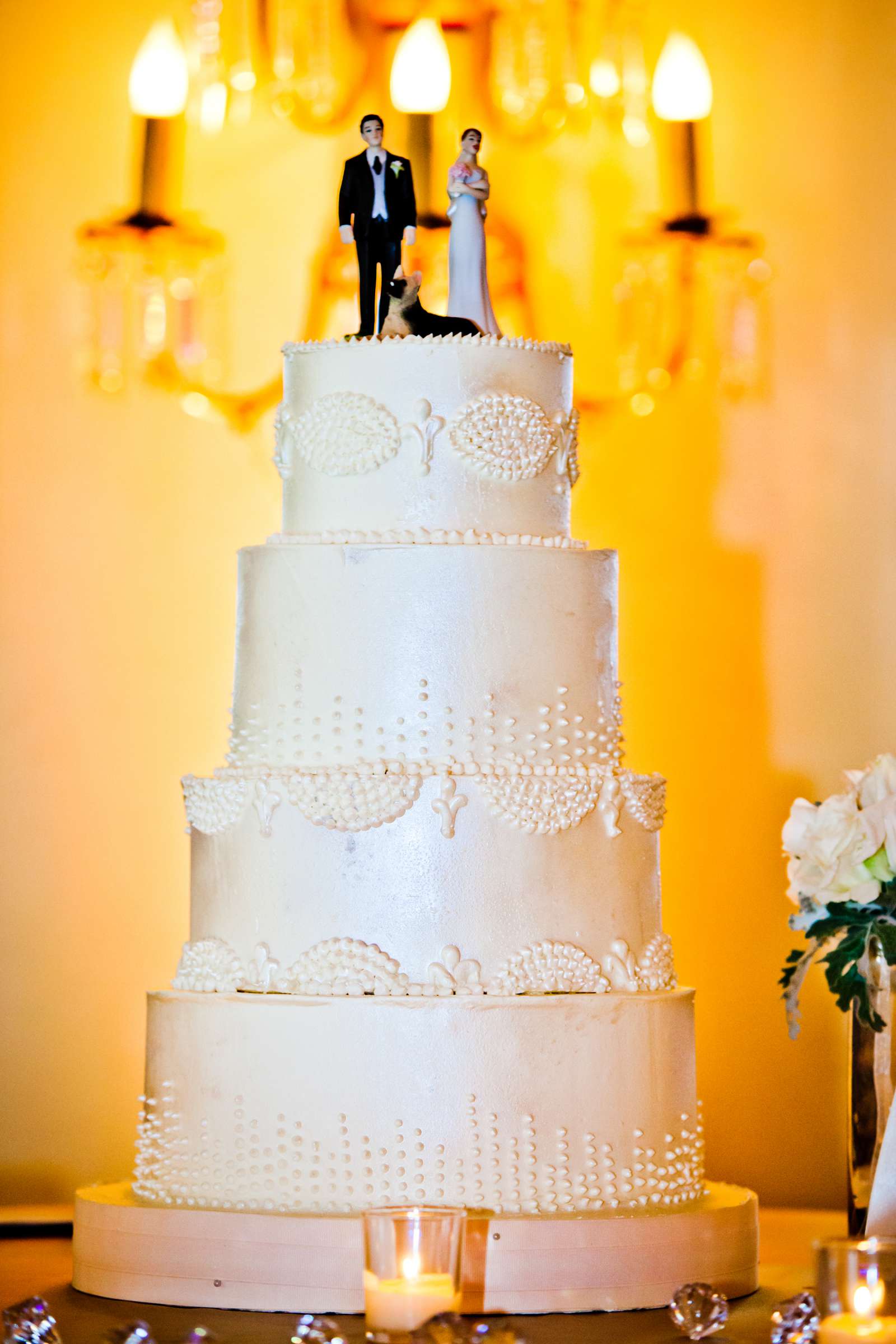 Cake at Hotel Del Coronado Wedding coordinated by Victoria Weddings & Events, Jaclyn and Austin Wedding Photo #52 by True Photography