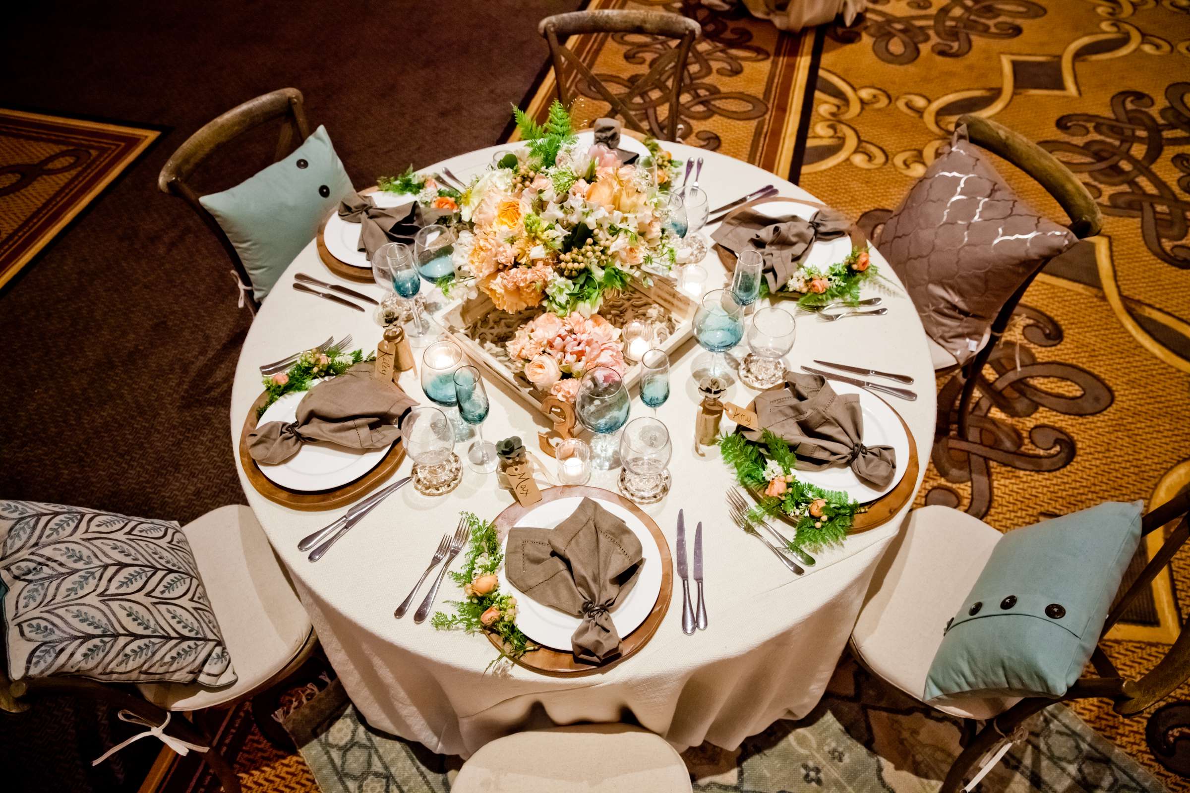 Table Shots at Estancia Wedding coordinated by Sweet Blossom Weddings, Industry Party Wedding Photo #114312 by True Photography