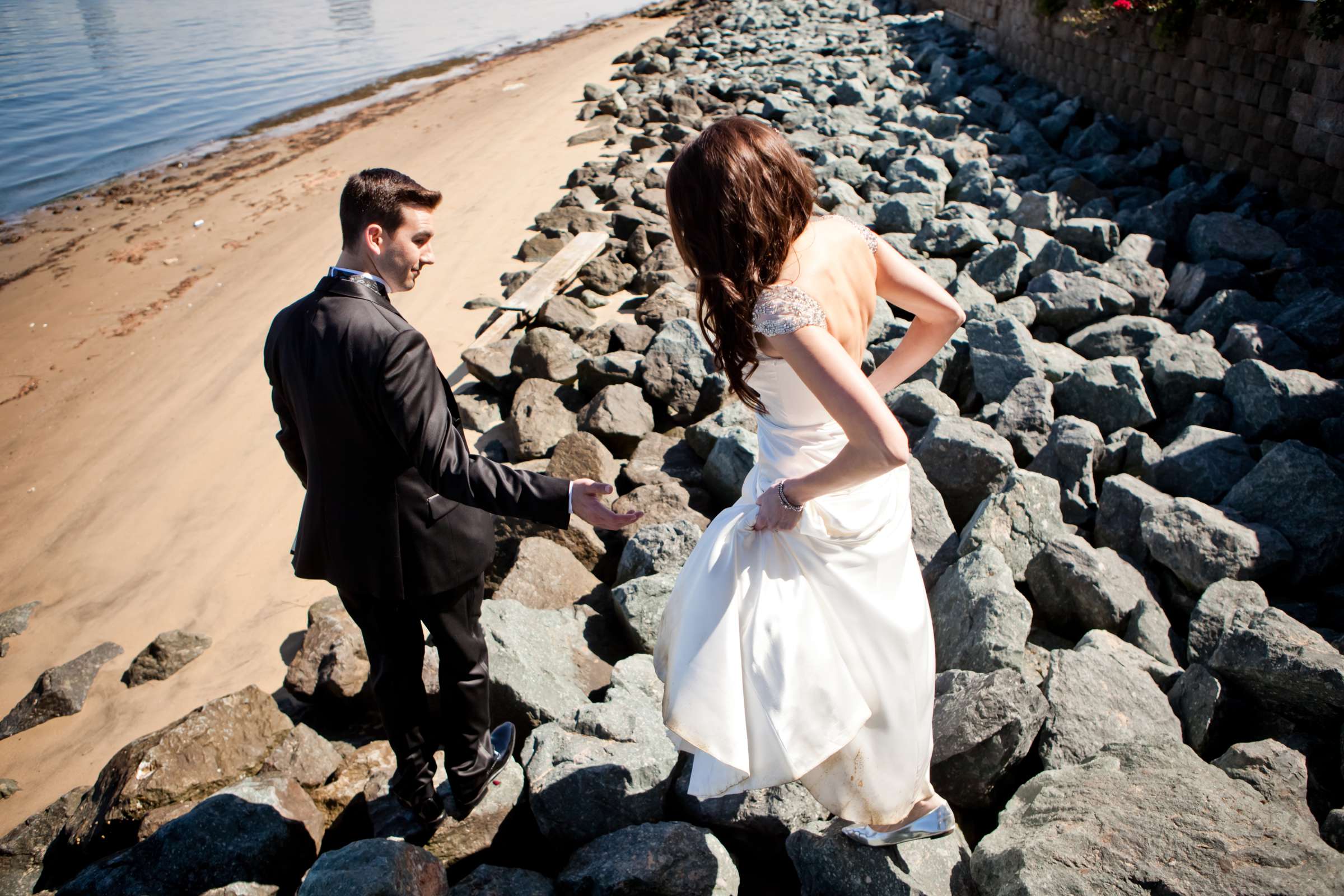 Beach at Vin de Syrah Wedding, Christy and Sterling Wedding Photo #114475 by True Photography