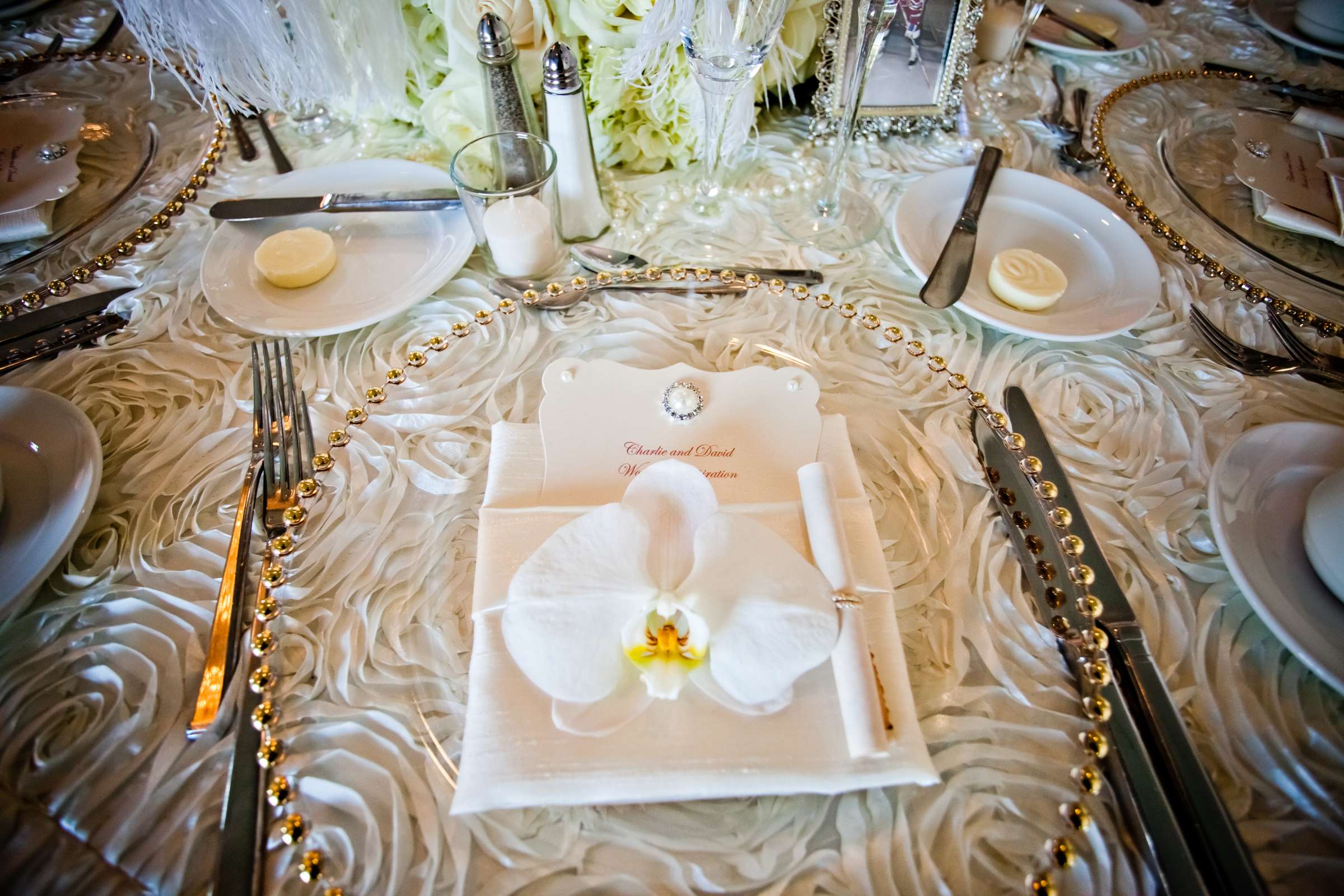 Table Shots at Loews Coronado Bay Resort Wedding coordinated by Kelly Lamb Events, Charlie and David Wedding Photo #77 by True Photography