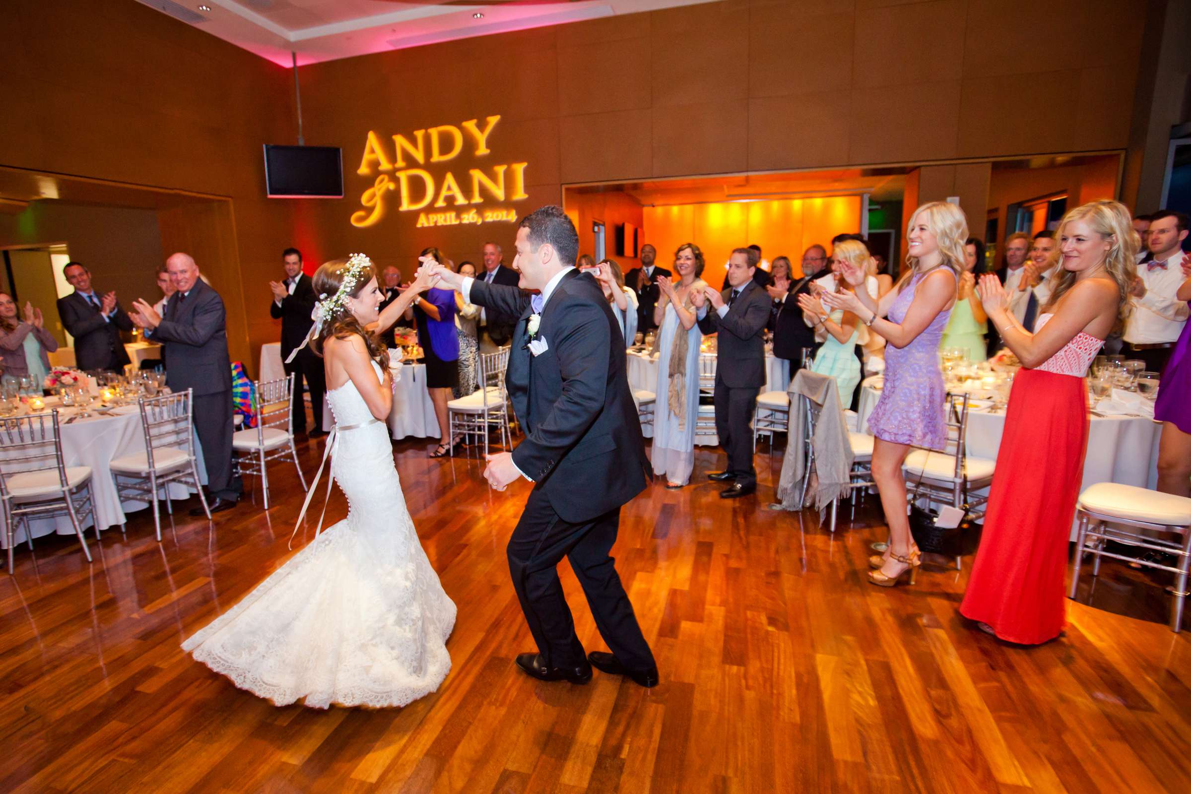 First Dance at Ultimate Skybox Wedding, Dani and Andy Wedding Photo #35 by True Photography