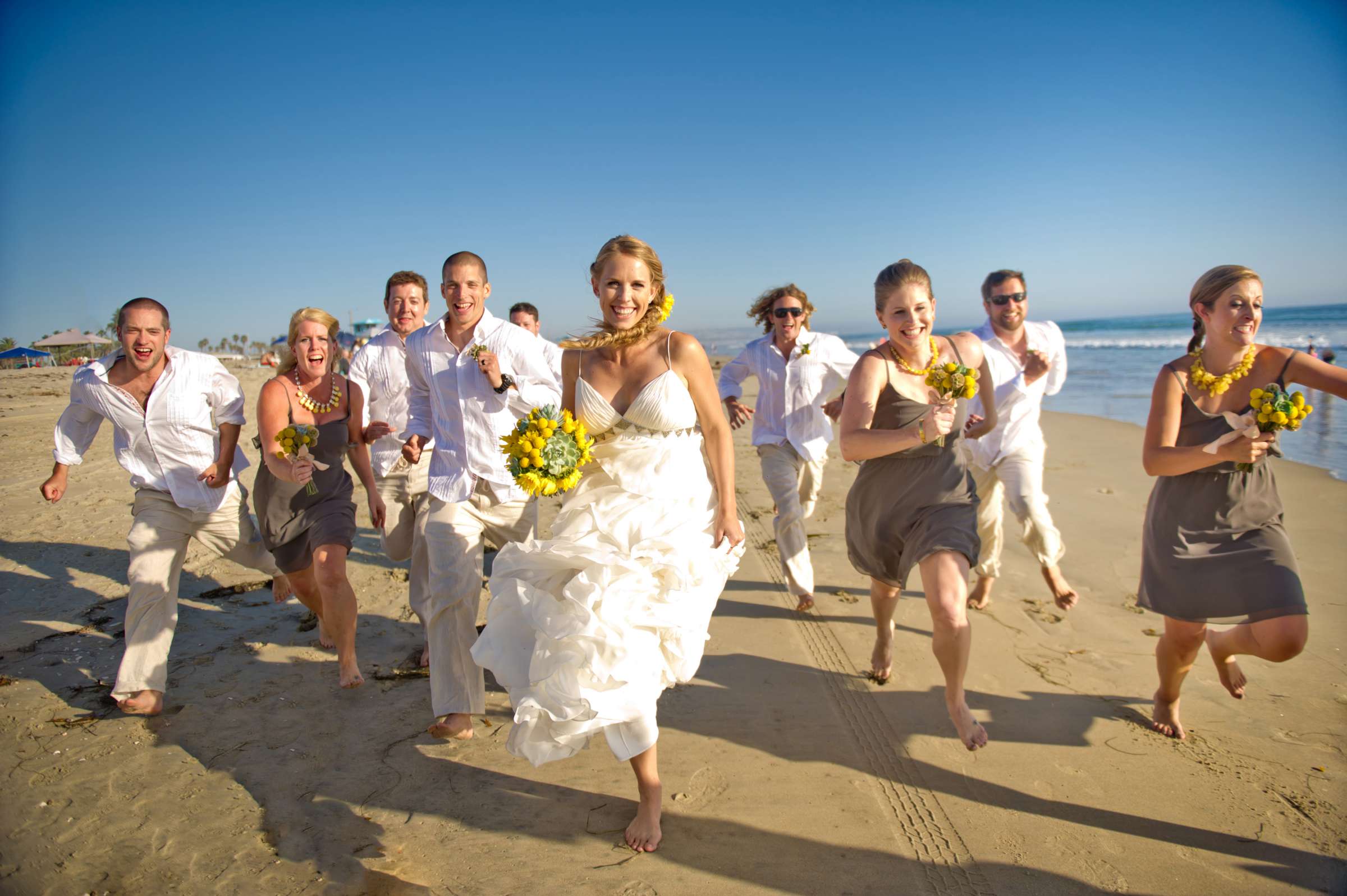 Bridal Party, Beach at California State Beaches Wedding coordinated by Pink Papaya, Mallory and Sean Wedding Photo #50 by True Photography