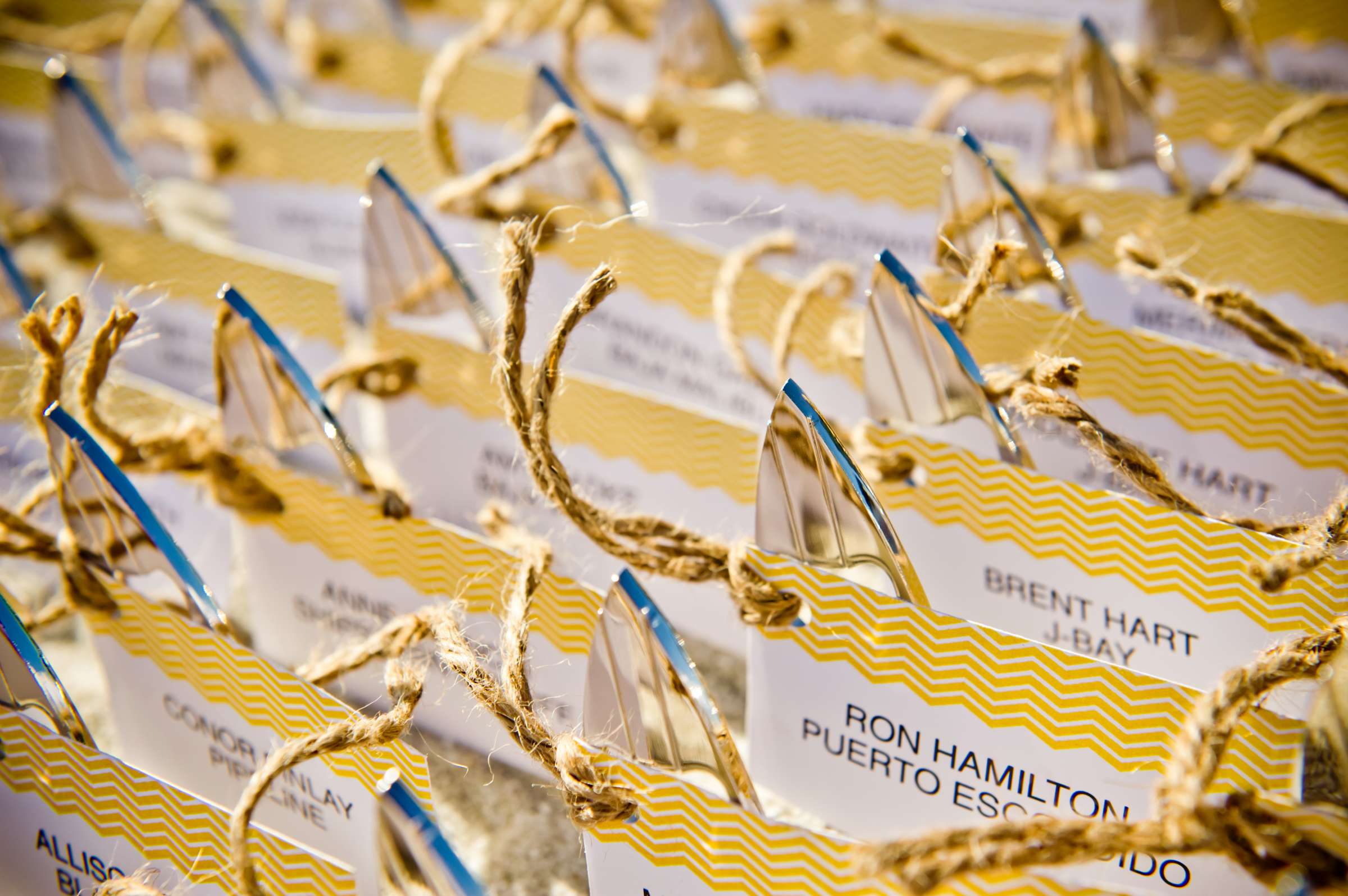 Name Cards at California State Beaches Wedding coordinated by Pink Papaya, Mallory and Sean Wedding Photo #92 by True Photography