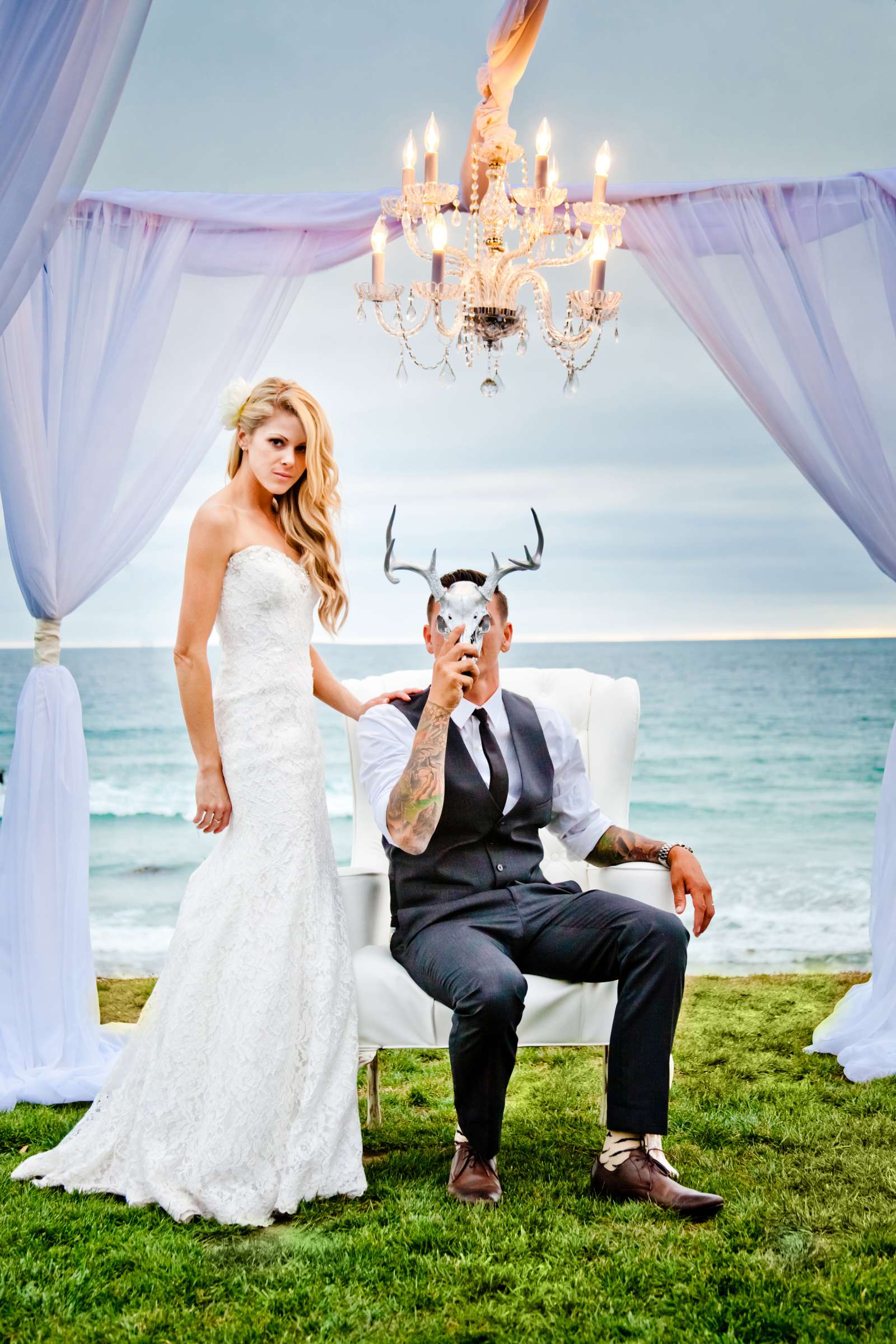 Scripps Seaside Forum Wedding coordinated by Carmin Designs, Kelly and Jodie Wedding Photo #1 by True Photography