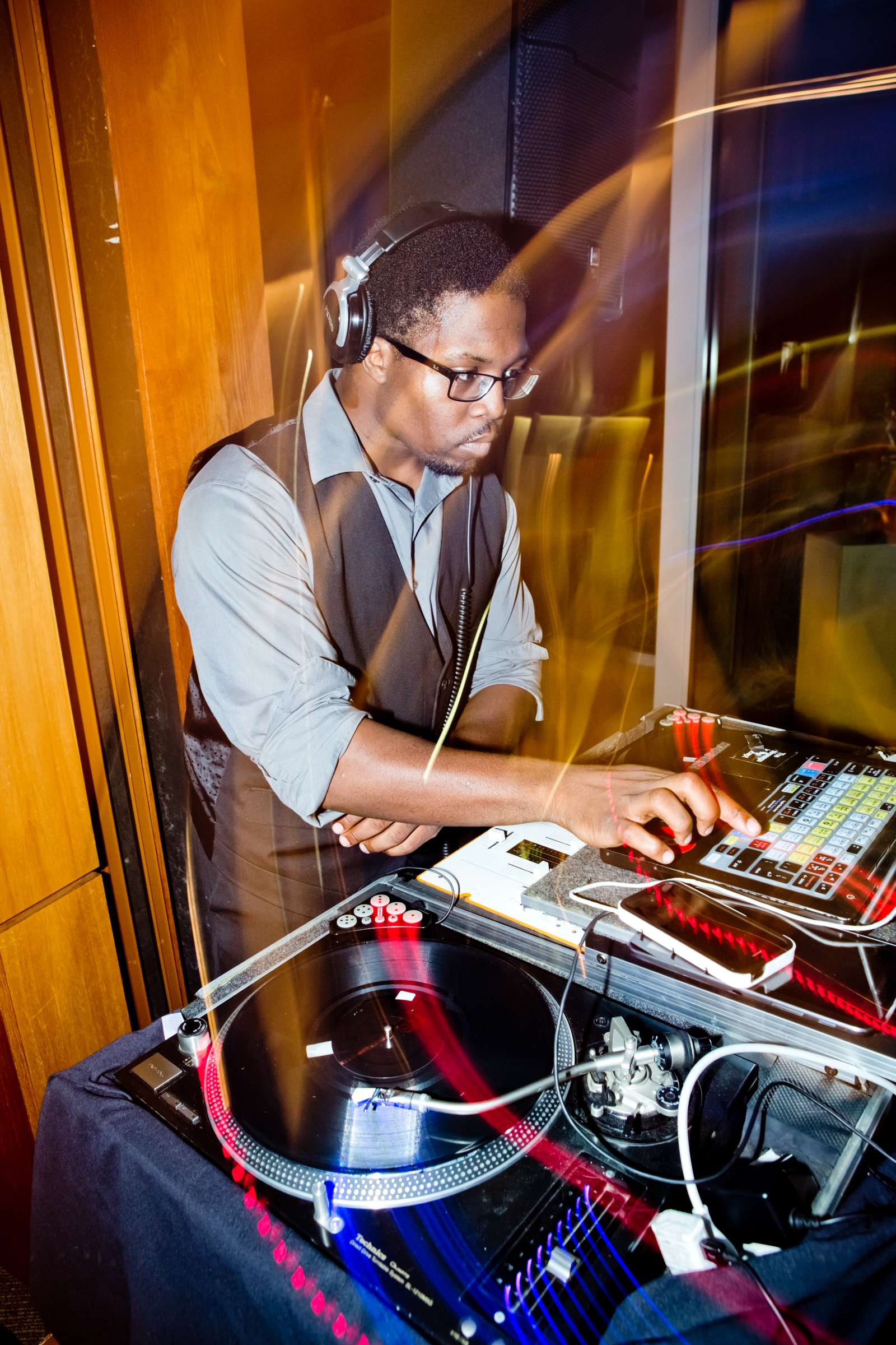DJ at Scripps Seaside Forum Wedding coordinated by Carmin Designs, Kelly and Jodie Wedding Photo #84 by True Photography