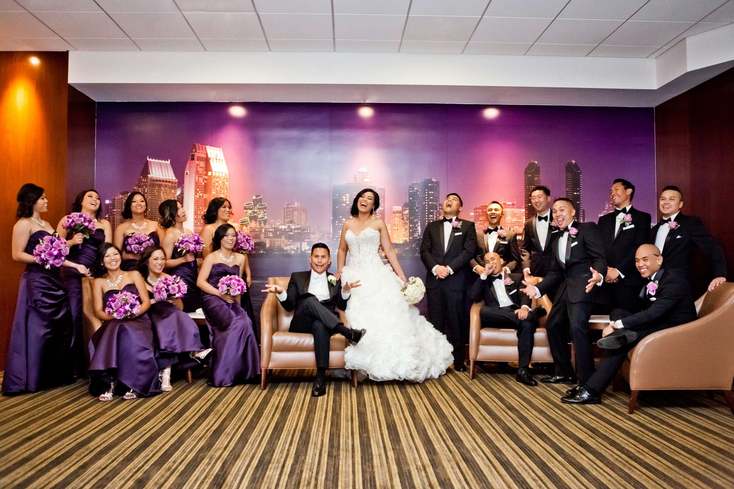 Bridal Party at The Westin San Diego Wedding coordinated by Alison Howard Events, Sheila and Jason Wedding Photo #34 by True Photography