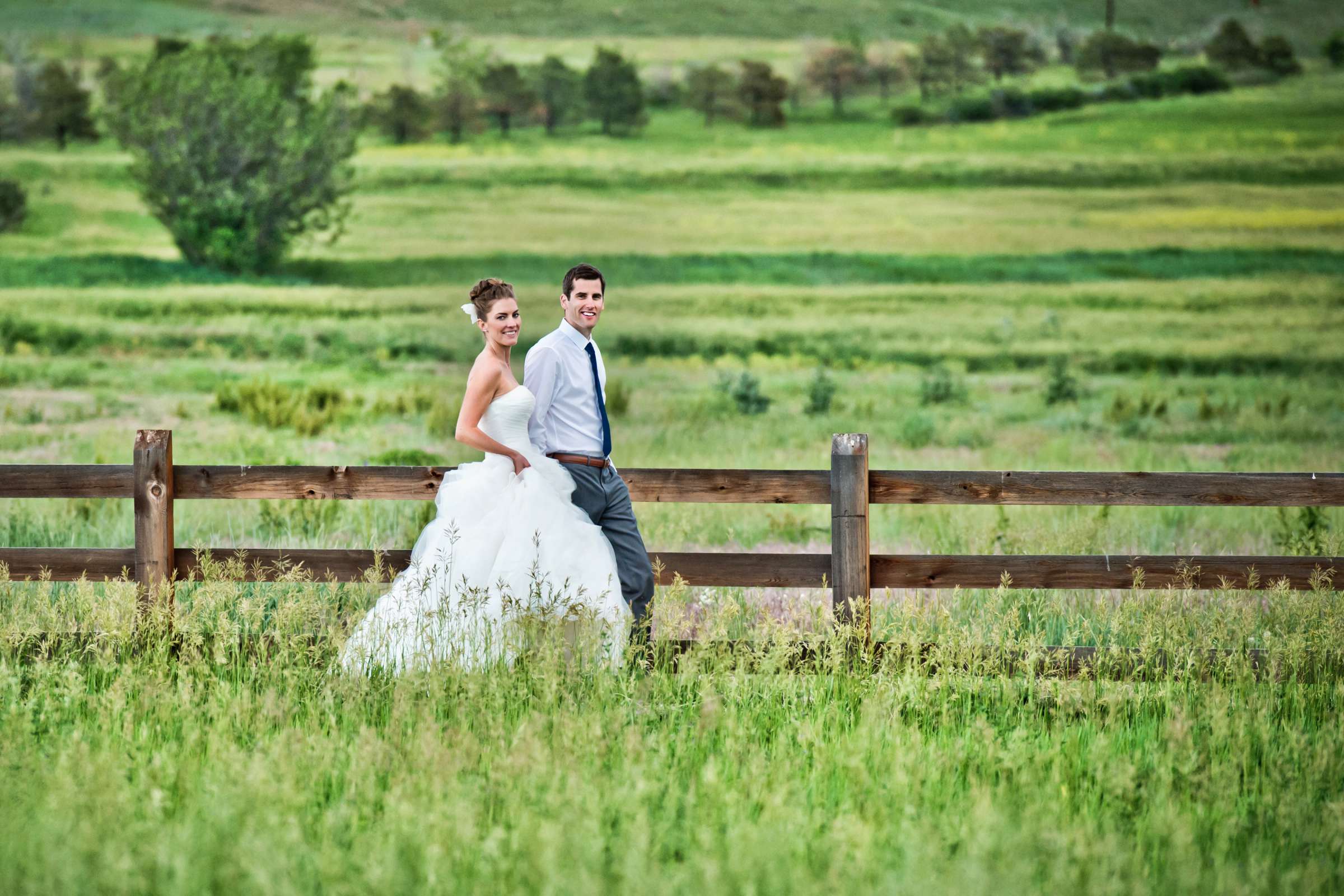 In a Field at Denver Botanic Gardens at Chatfield Wedding coordinated by Revel and Bloom, Sandra and Craig Wedding Photo #18 by True Photography