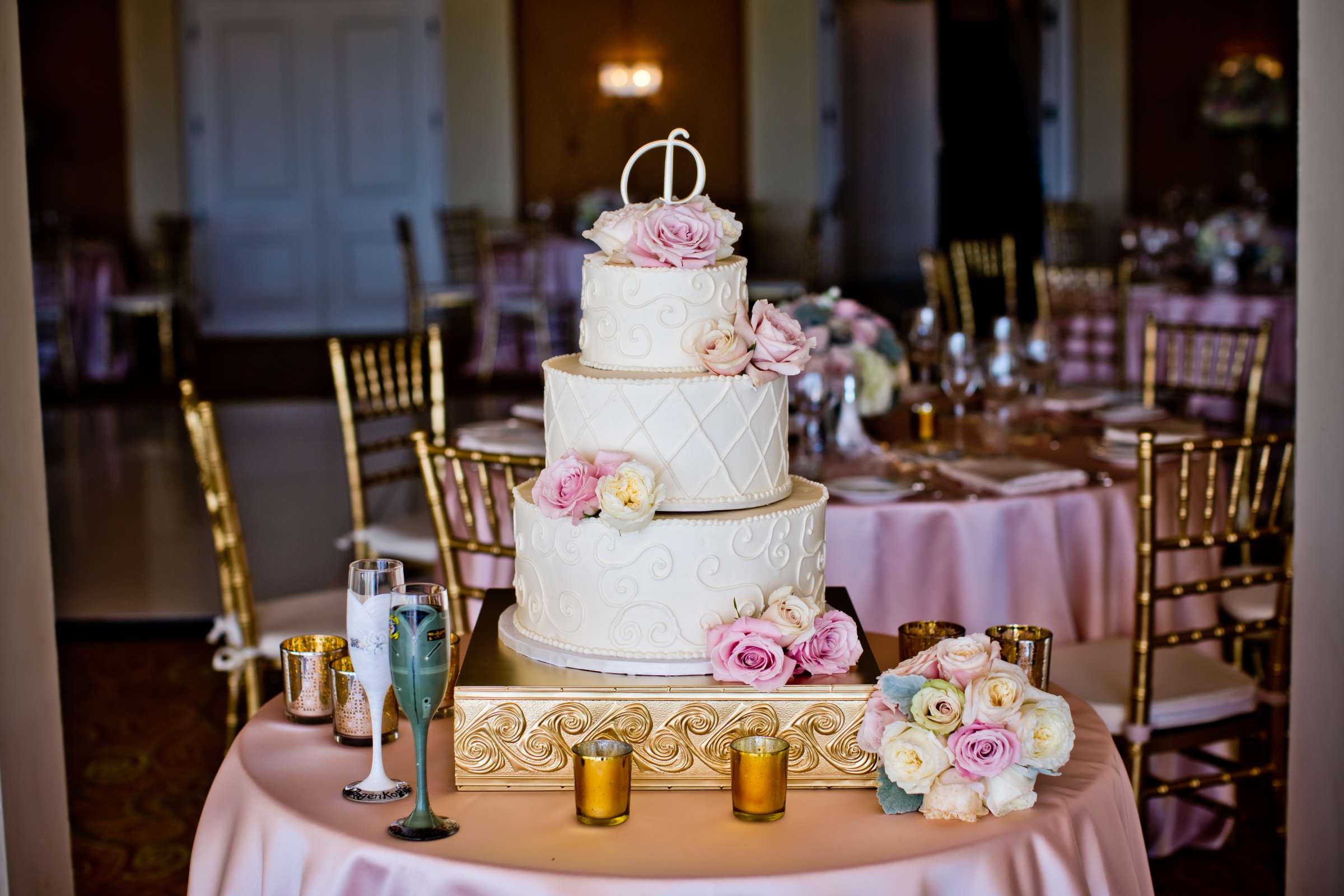 Cake at La Valencia Wedding, Lauren and Chris Wedding Photo #120254 by True Photography