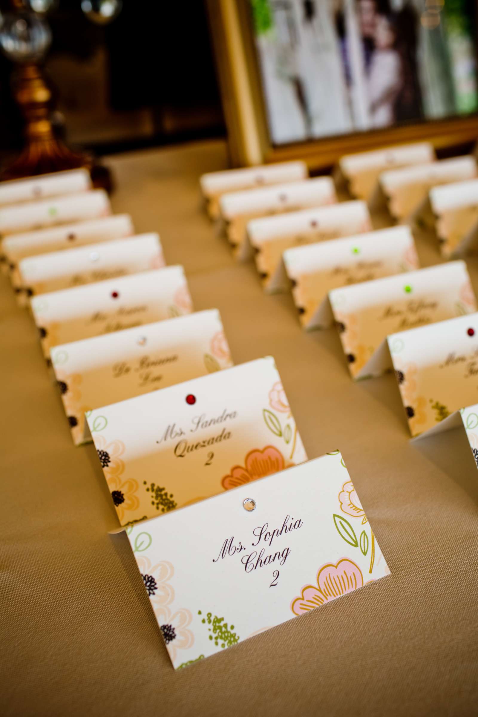 Name Cards at La Valencia Wedding, Lauren and Chris Wedding Photo #120261 by True Photography