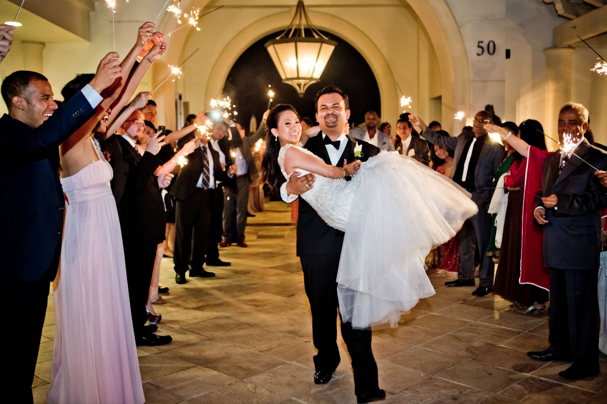 Sparklers at Wedding coordinated by Exquisite Events, Lynda and Mrunal Wedding Photo #120964 by True Photography