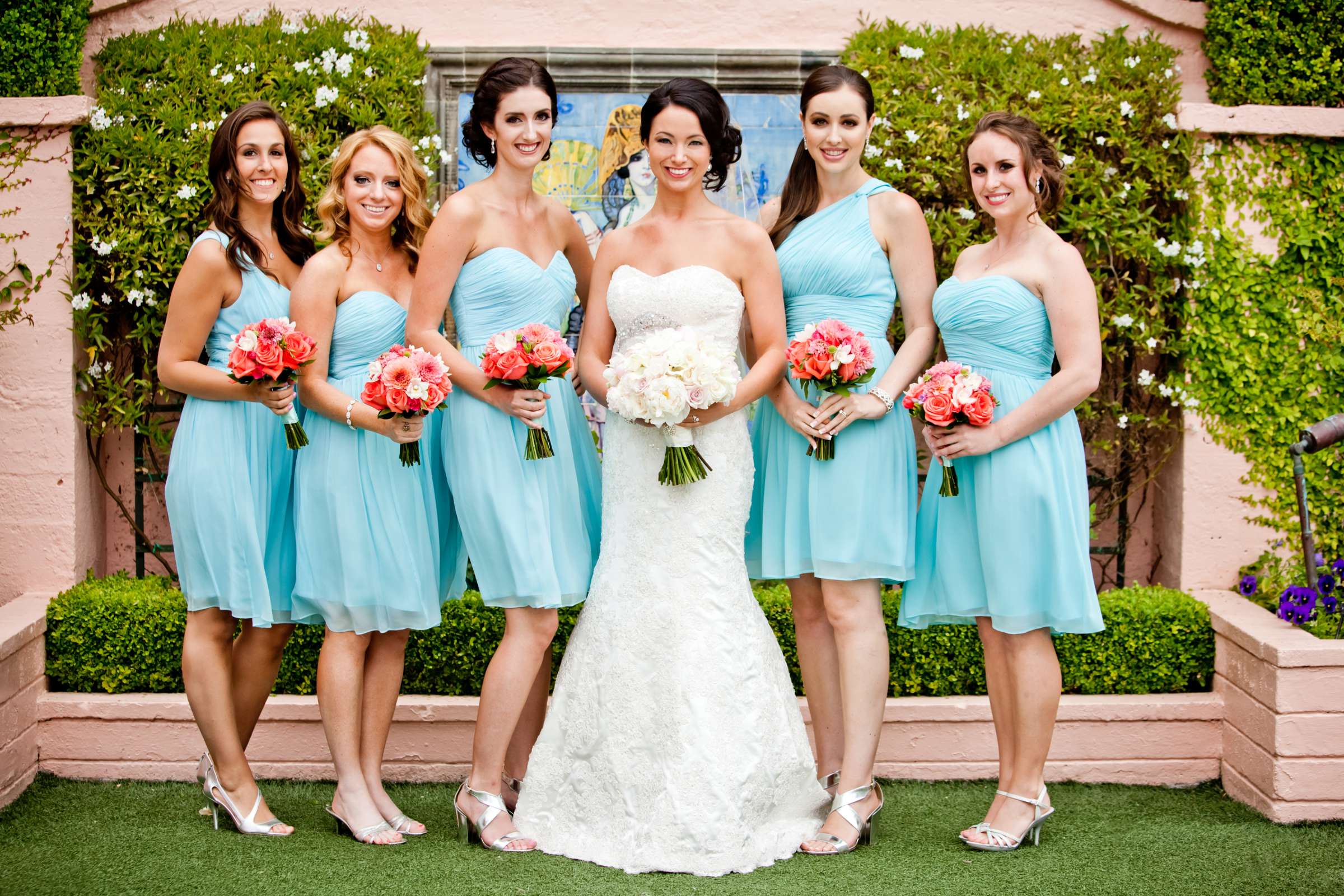 Bridesmaids at La Valencia Wedding coordinated by CBS Weddings, Adrienne and Jeff Wedding Photo #122705 by True Photography
