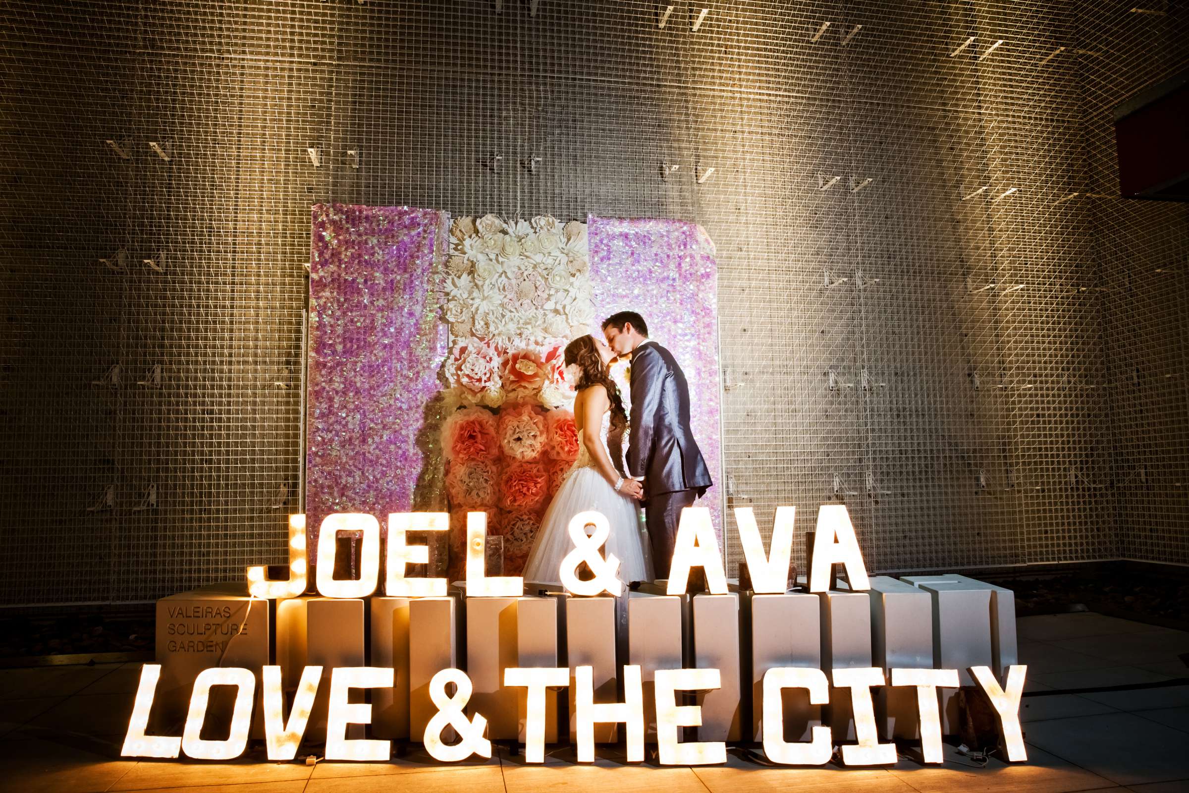 Night Shot at San Diego Central Library Wedding coordinated by Chic Reverie by Jenna, Ava and Joel Wedding Photo #1 by True Photography