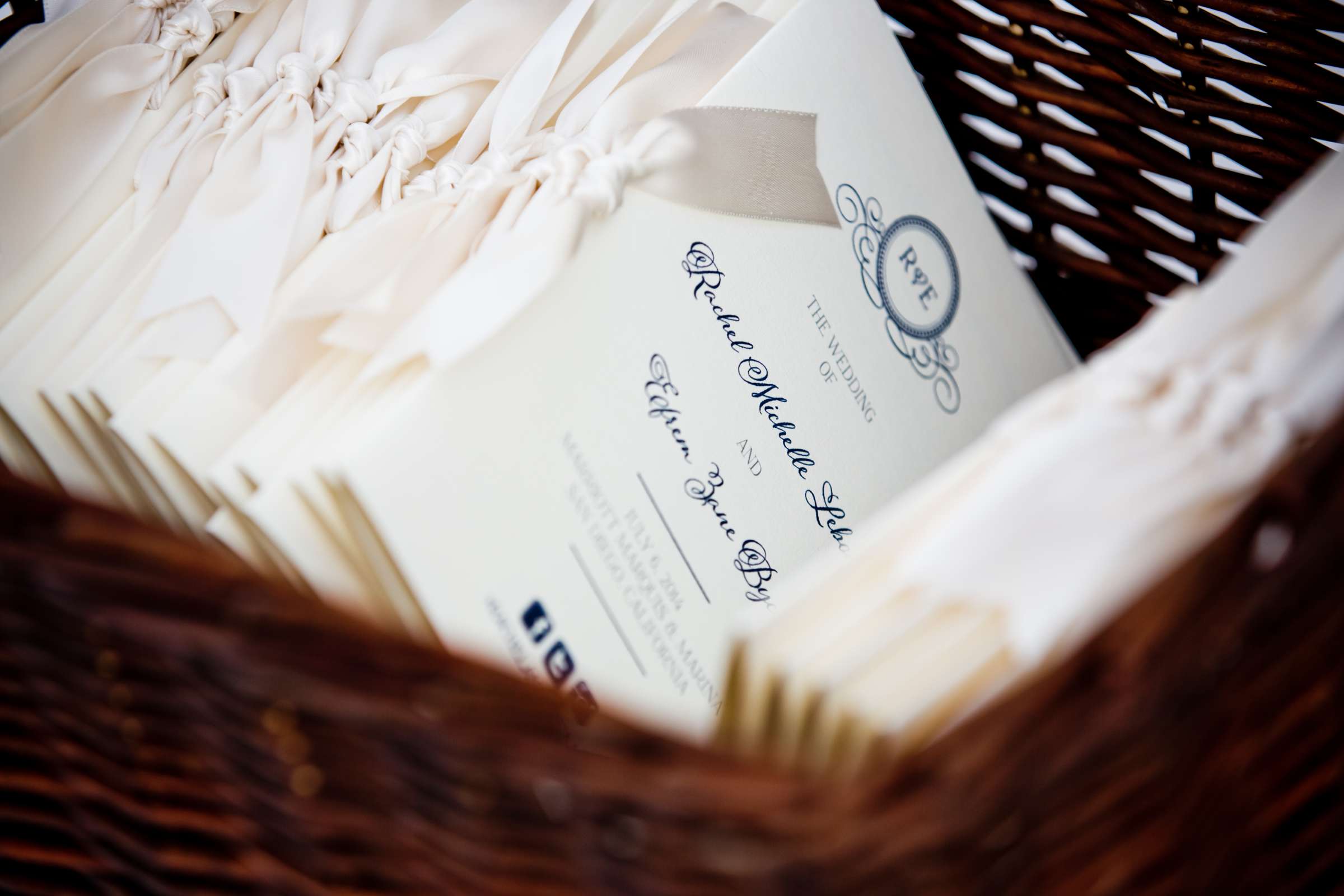 Invitation at Marriott Marquis San Diego Marina Wedding coordinated by Victoria Weddings & Events, Rachel and Efrem Wedding Photo #123597 by True Photography