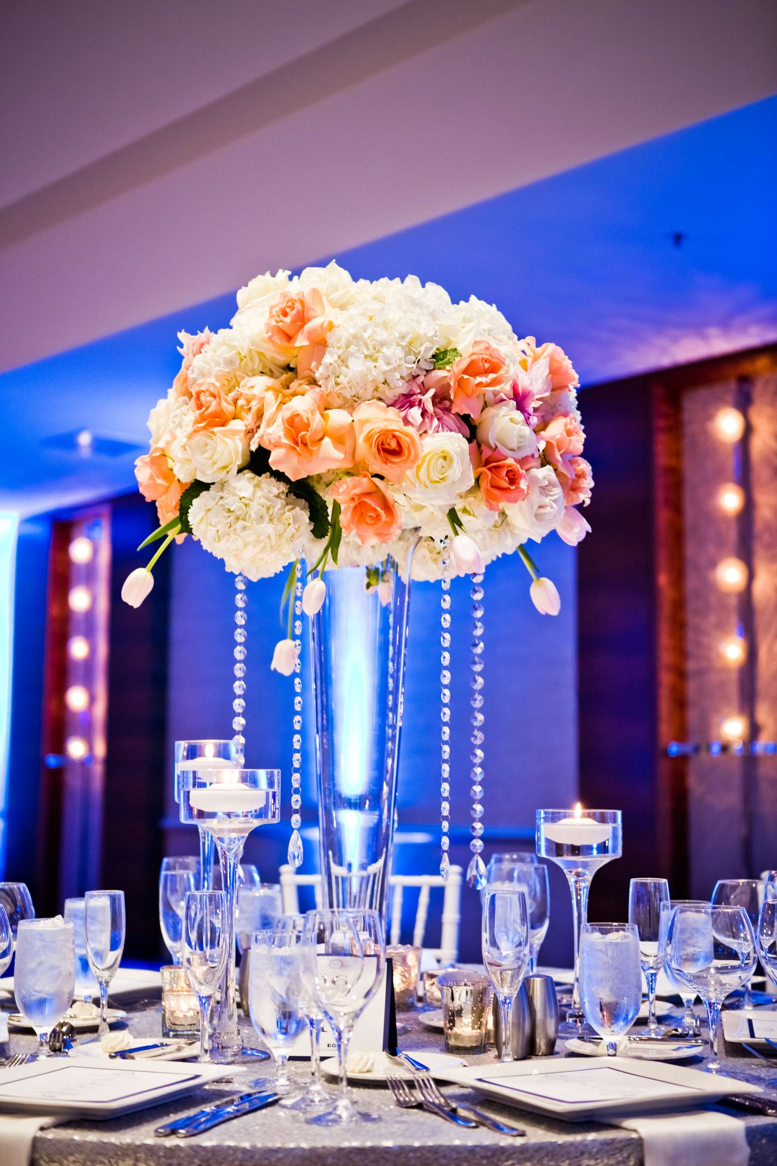 Centerpieces at Marriott Marquis San Diego Marina Wedding coordinated by Victoria Weddings & Events, Rachel and Efrem Wedding Photo #123608 by True Photography