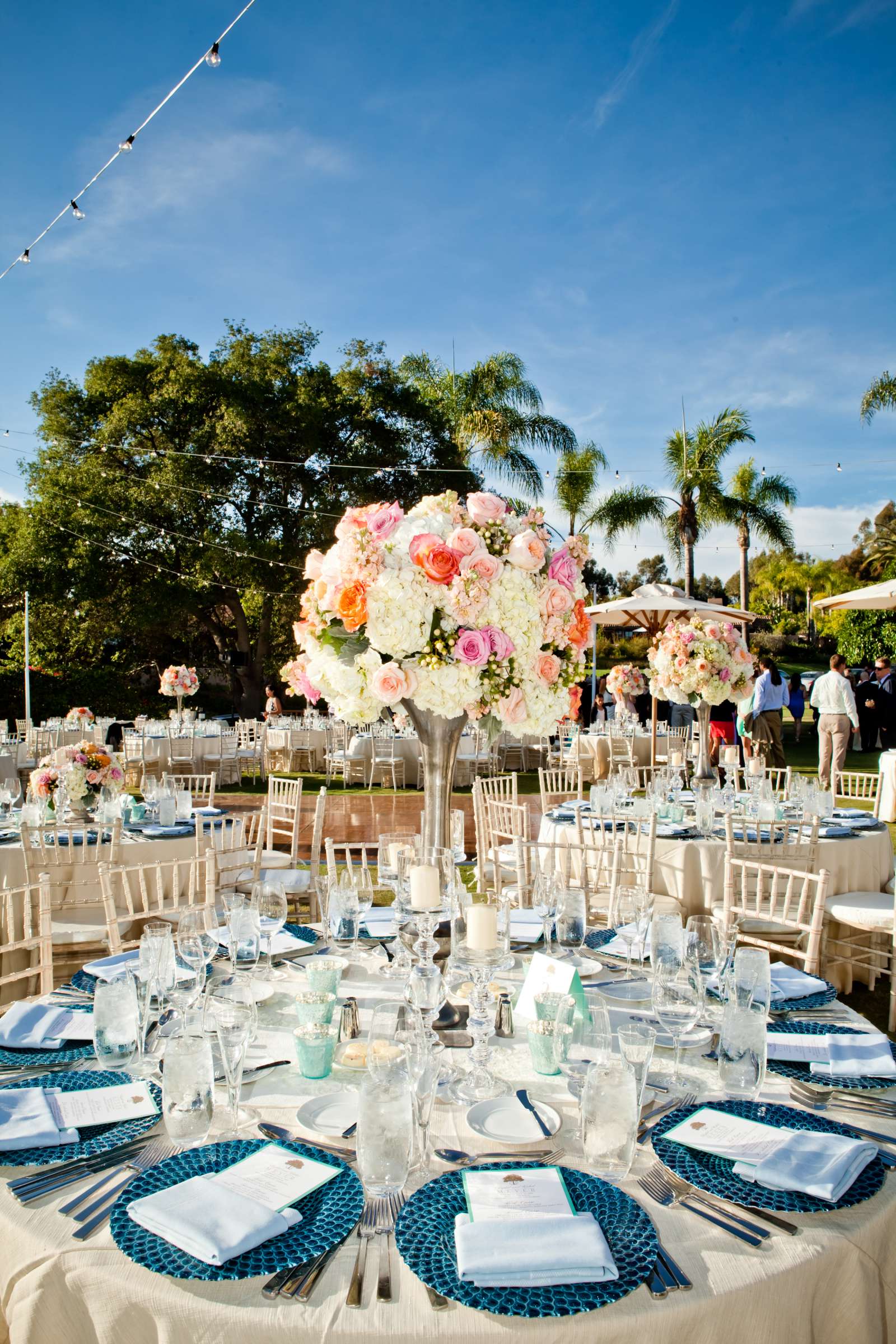 Centerpieces, Table Shots at Rancho Valencia Wedding coordinated by Details Defined, Chrystal and Robert Wedding Photo #124421 by True Photography