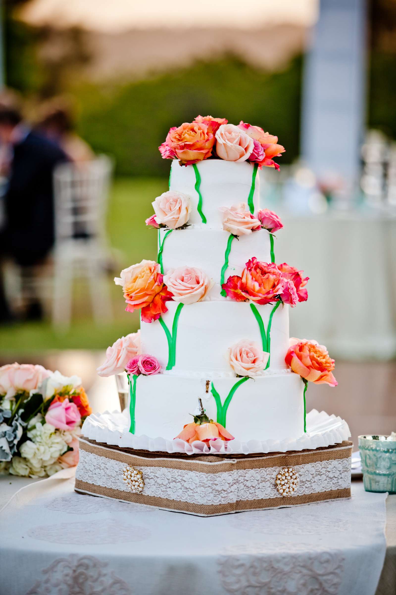 Cake at Rancho Valencia Wedding coordinated by Details Defined, Chrystal and Robert Wedding Photo #124425 by True Photography