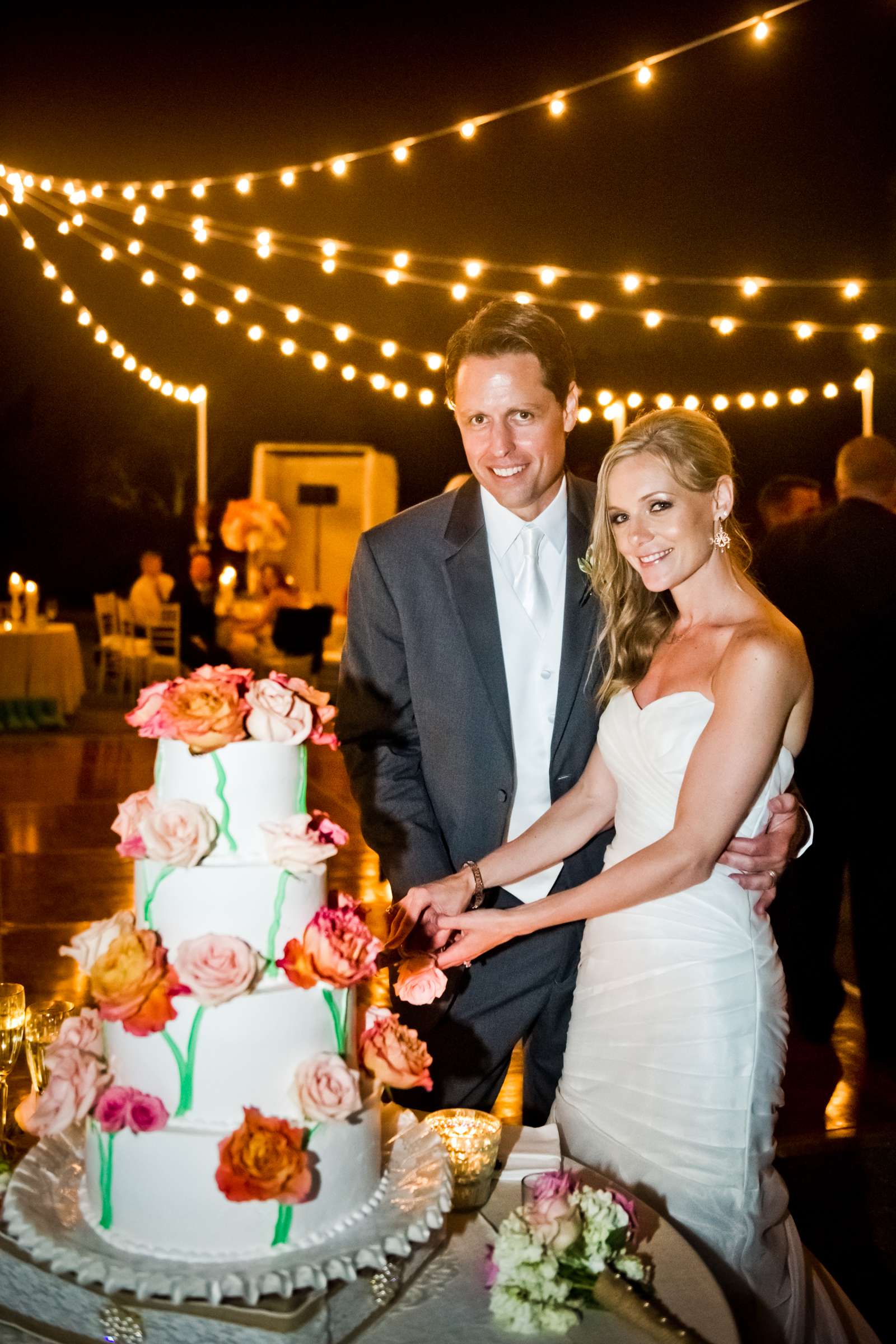 Cake Cutting at Rancho Valencia Wedding coordinated by Details Defined, Chrystal and Robert Wedding Photo #124426 by True Photography