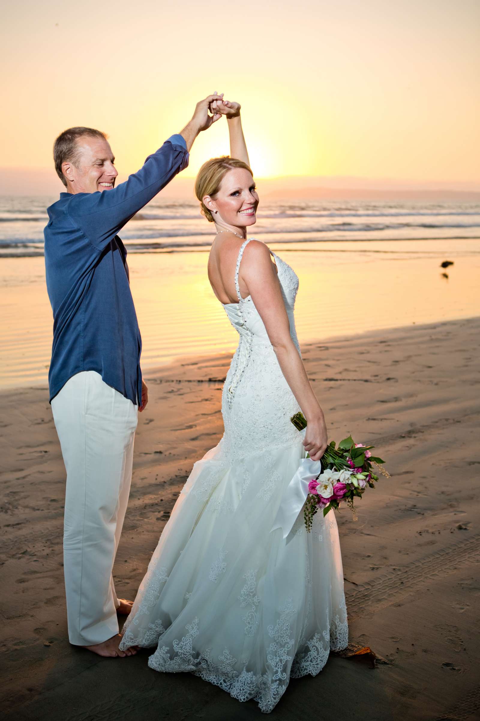 Sunset, Beach at California State Beaches Wedding, Ashly and John Wedding Photo #14 by True Photography