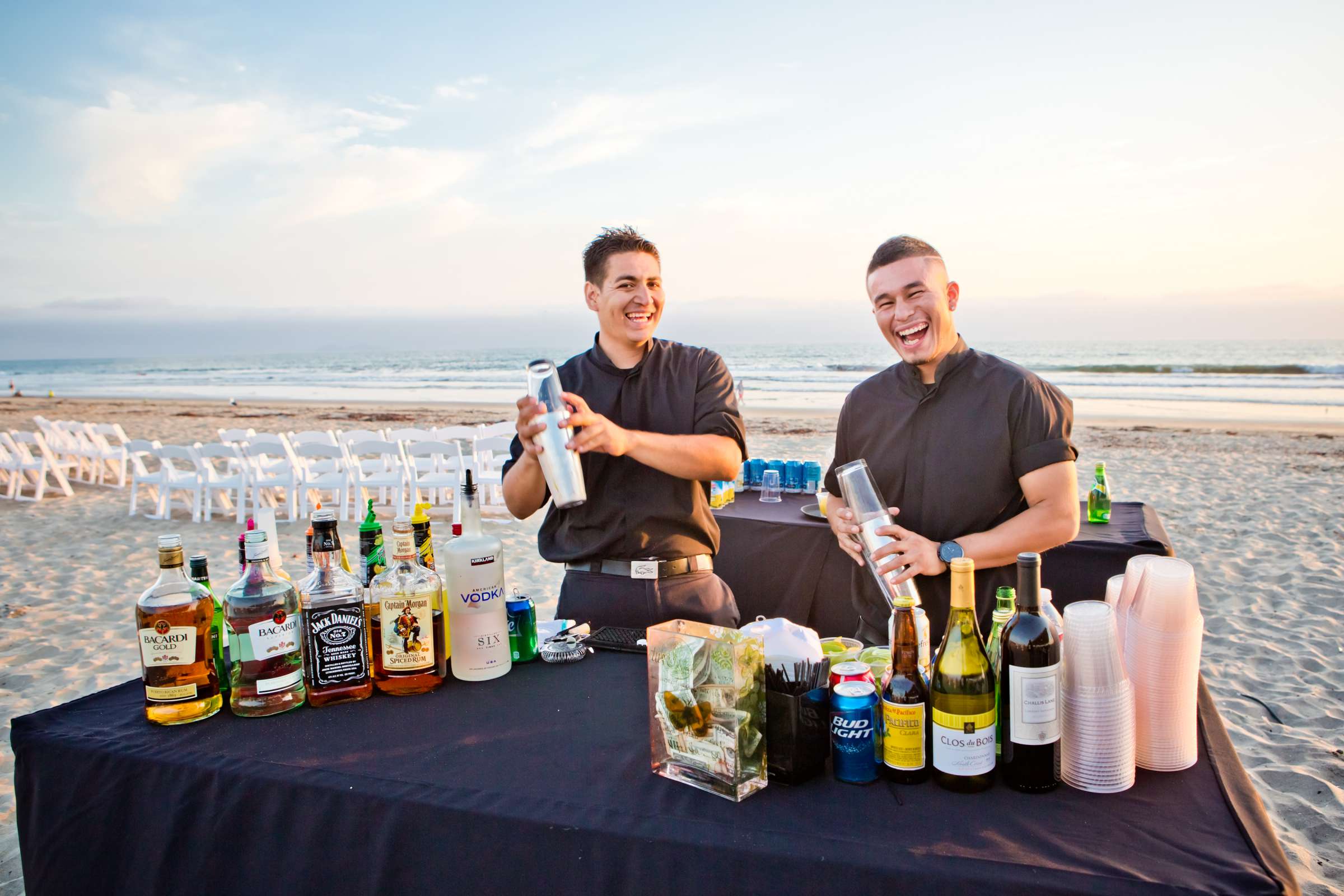 Beverages at California State Beaches Wedding, Ashly and John Wedding Photo #65 by True Photography