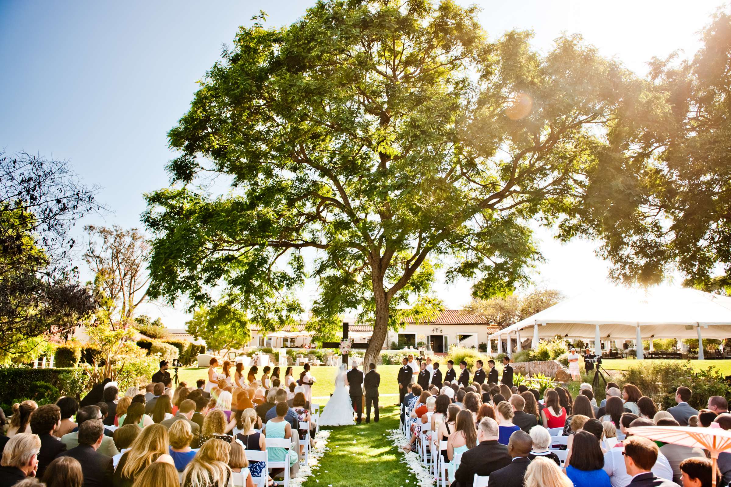 Ceremony at The Inn at Rancho Santa Fe Wedding coordinated by CZ Events, Michelle and Hyatt Wedding Photo #10 by True Photography