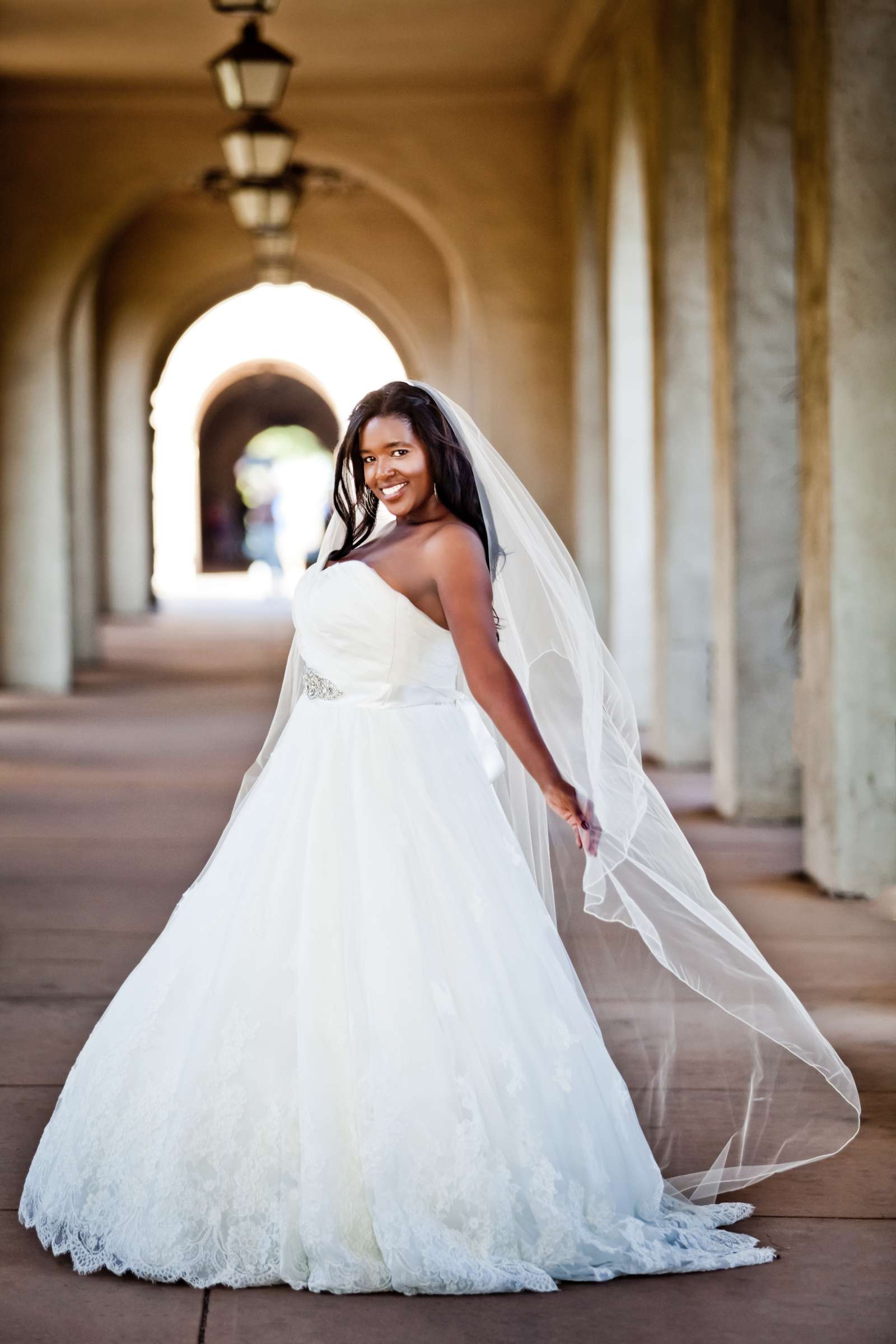 Wedding Dress at The Prado Wedding coordinated by First Comes Love Weddings & Events, Robyn and Brian Wedding Photo #128018 by True Photography