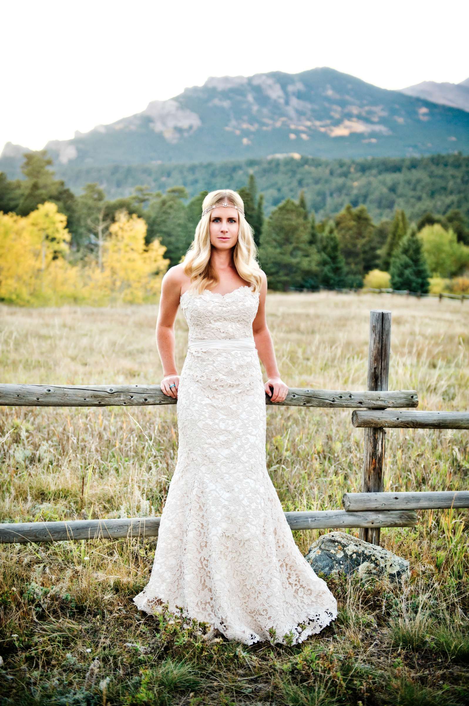 Wild Basin Lodge Wedding, Fall Leaves Wedding Photo #3 by True Photography