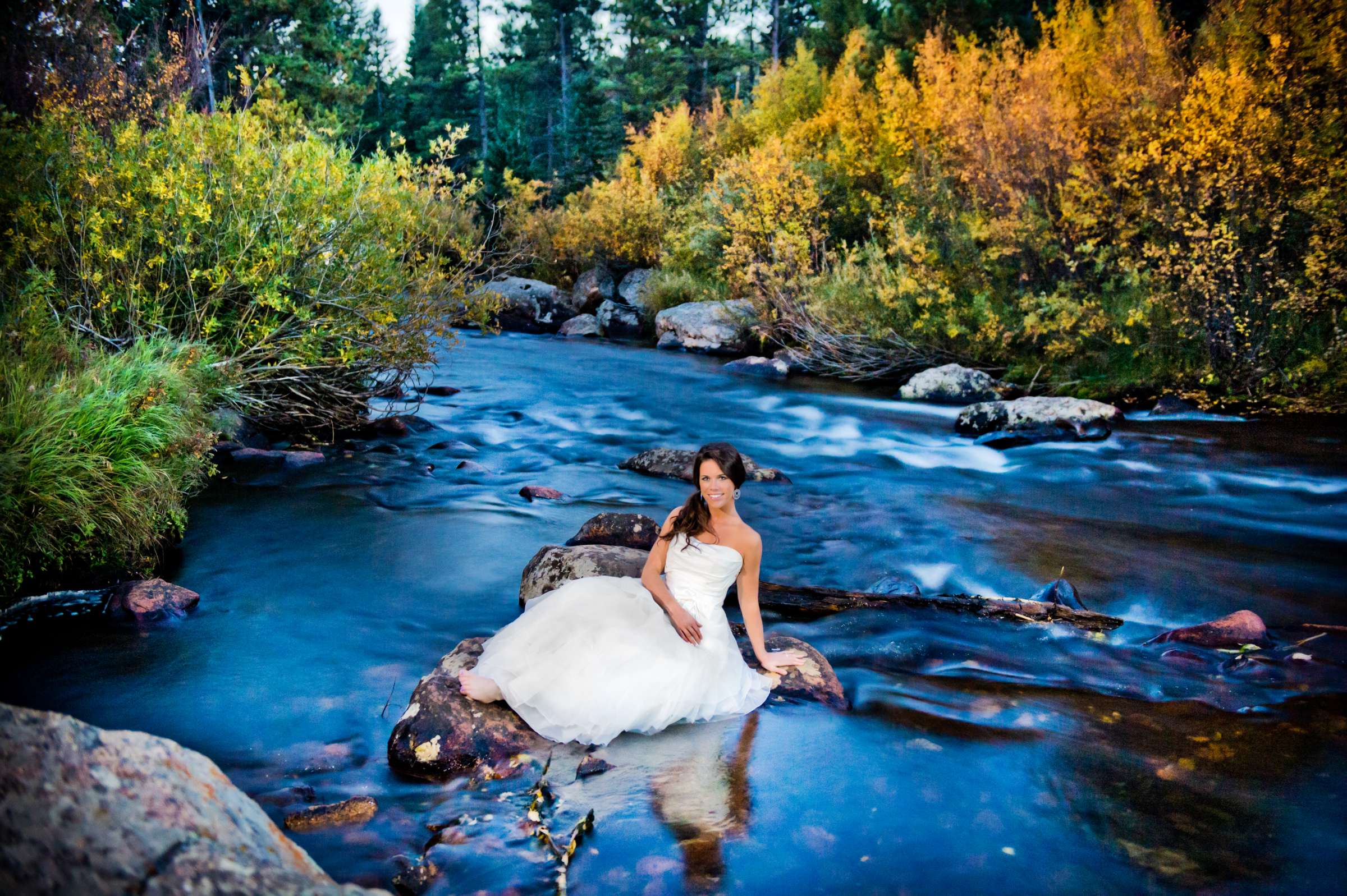 Wild Basin Lodge Wedding, Fall Leaves Wedding Photo #7 by True Photography
