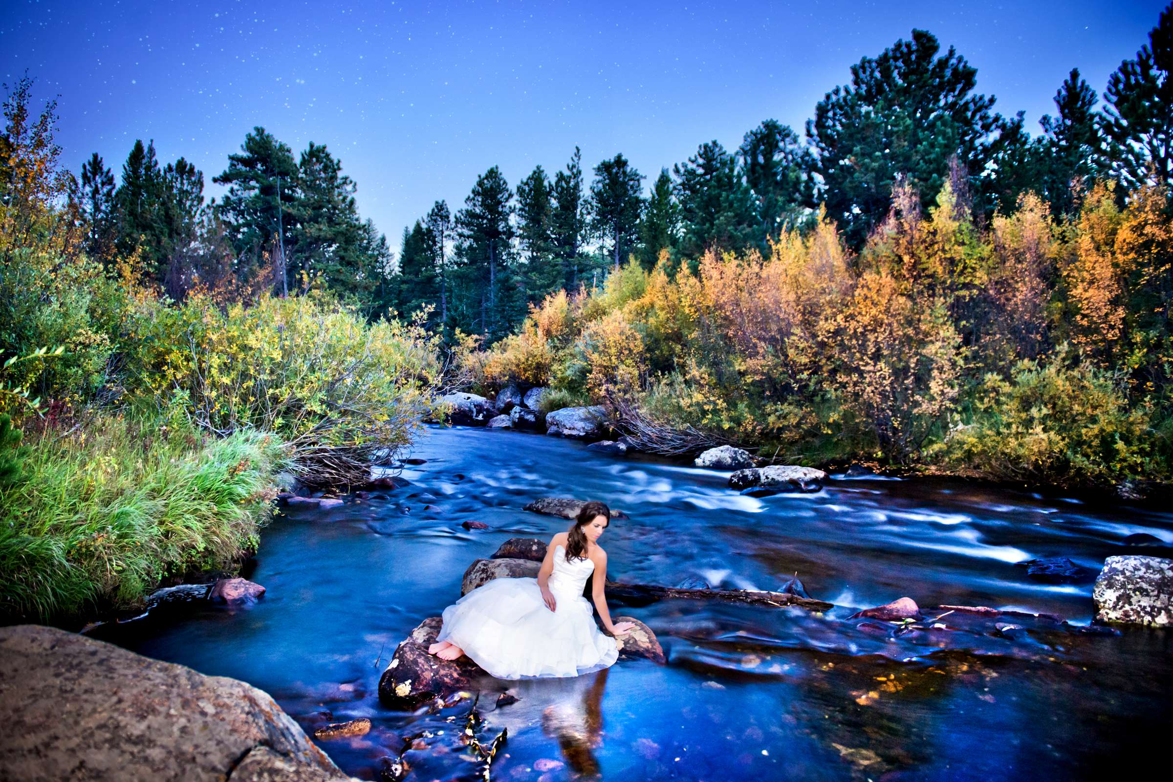 Wild Basin Lodge Wedding, Fall Leaves Wedding Photo #5 by True Photography