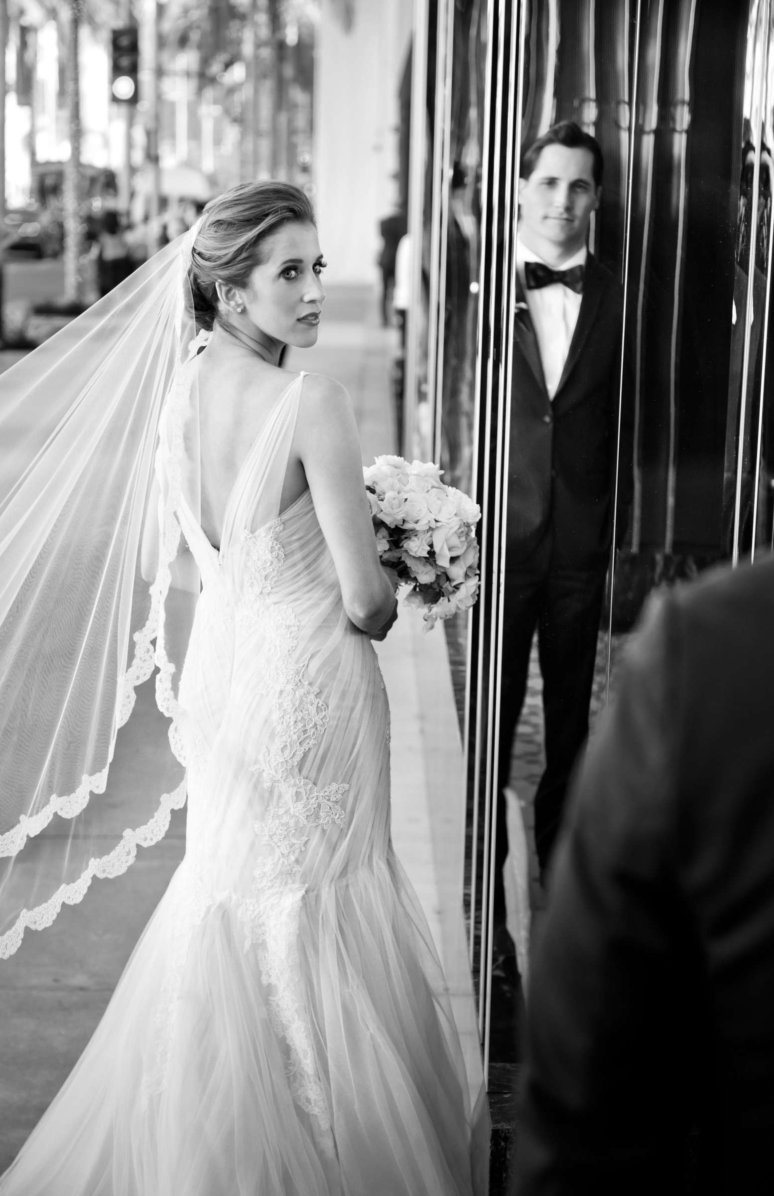 Reflection at Beverly Wilshire Wedding coordinated by Pryor Events, Kelly and Julio Wedding Photo #5 by True Photography