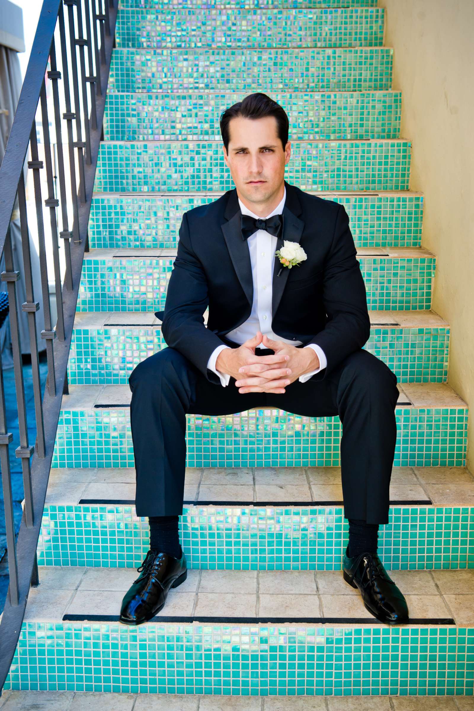 Groom at Beverly Wilshire Wedding coordinated by Pryor Events, Kelly and Julio Wedding Photo #43 by True Photography