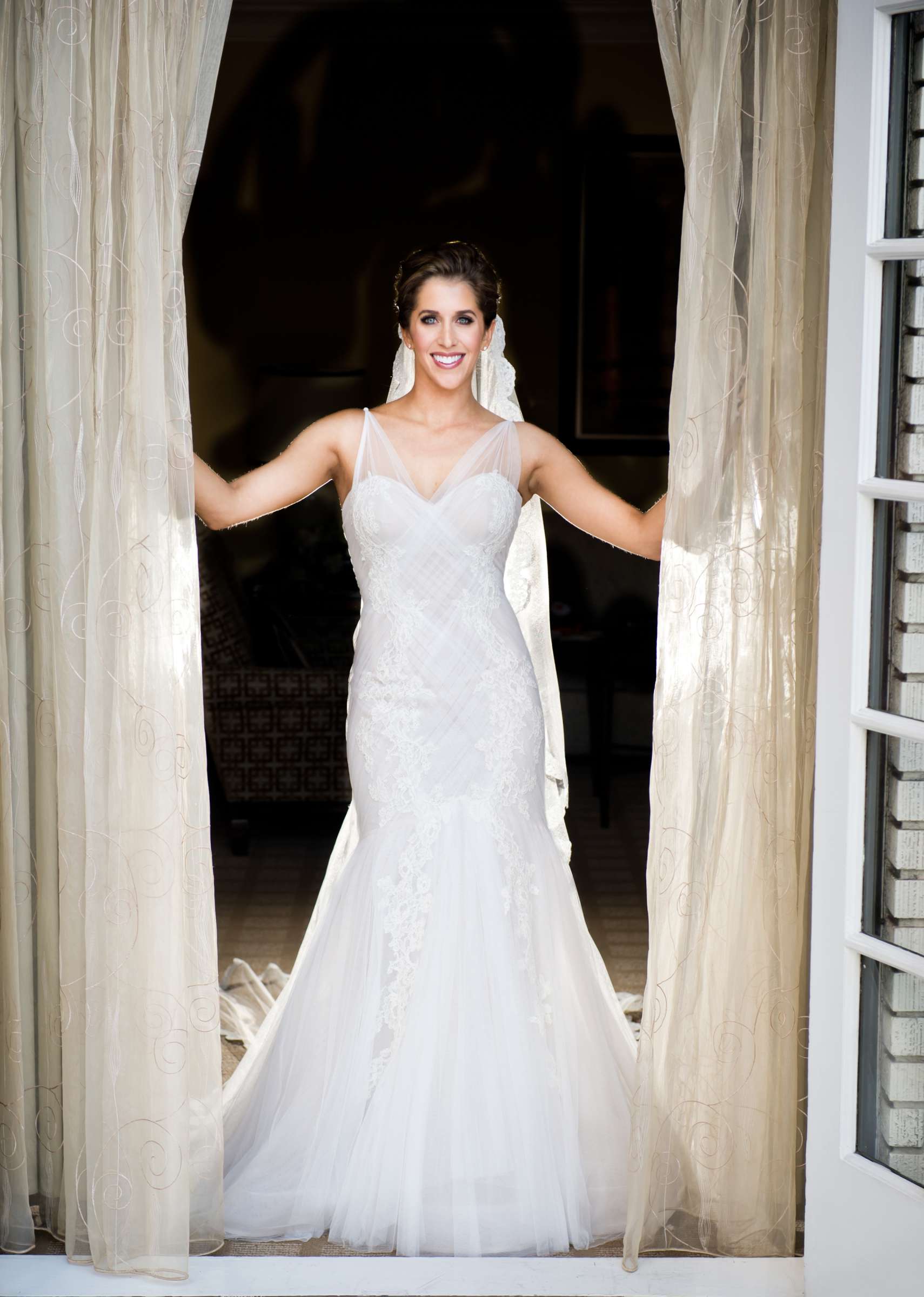 Wedding Dress, Bride at Beverly Wilshire Wedding coordinated by Pryor Events, Kelly and Julio Wedding Photo #47 by True Photography