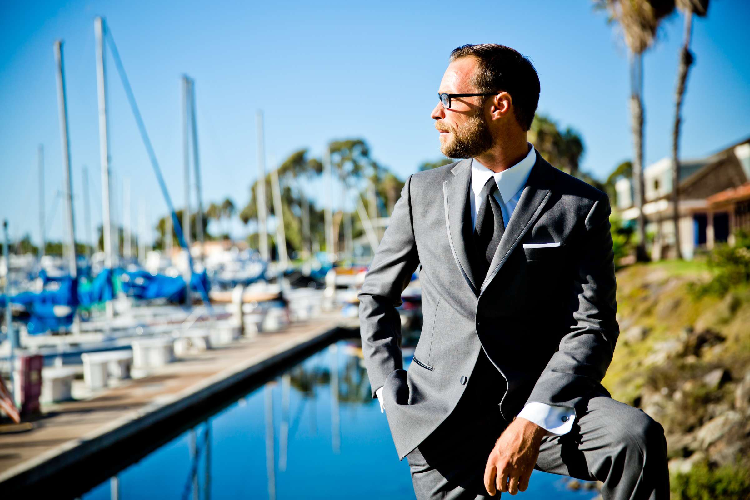Groom at Marina Village Conference Center Wedding, Sarah and Chris Wedding Photo #134453 by True Photography