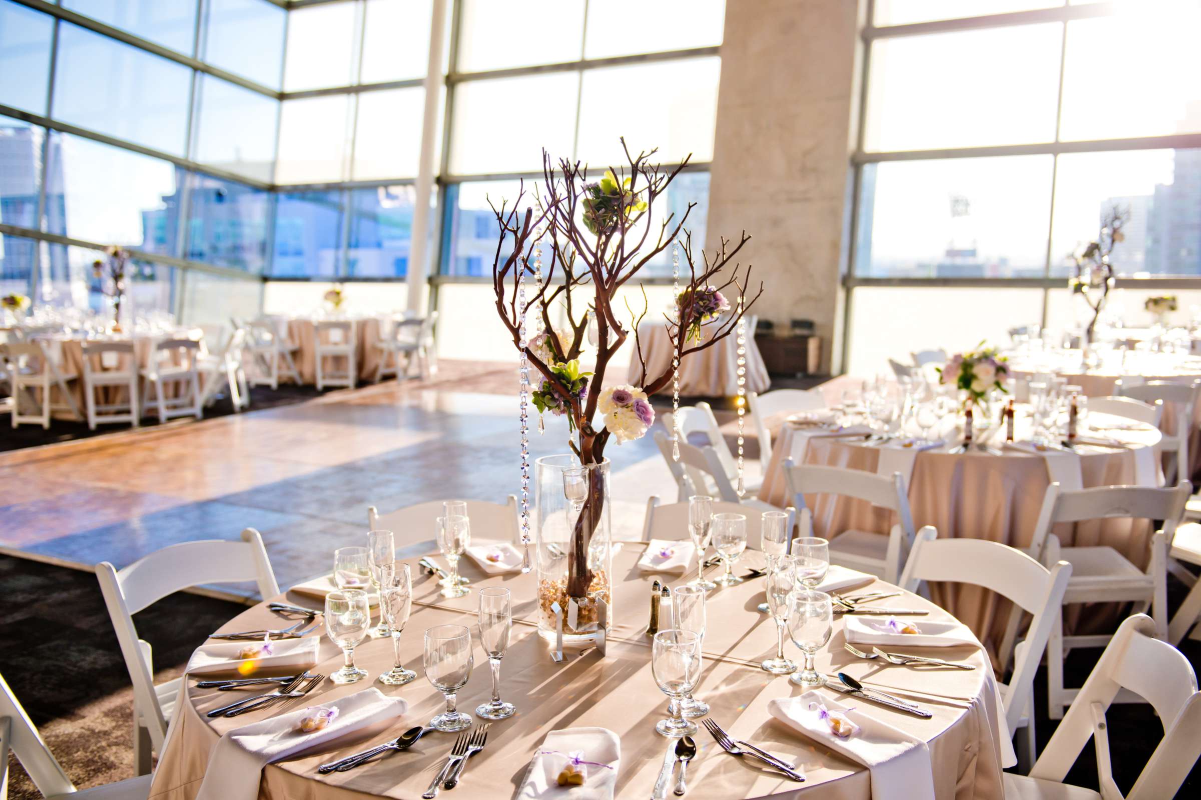 Centerpieces at San Diego Central Library Wedding coordinated by A Diamond Celebration, Danielle and Alex Wedding Photo #134778 by True Photography