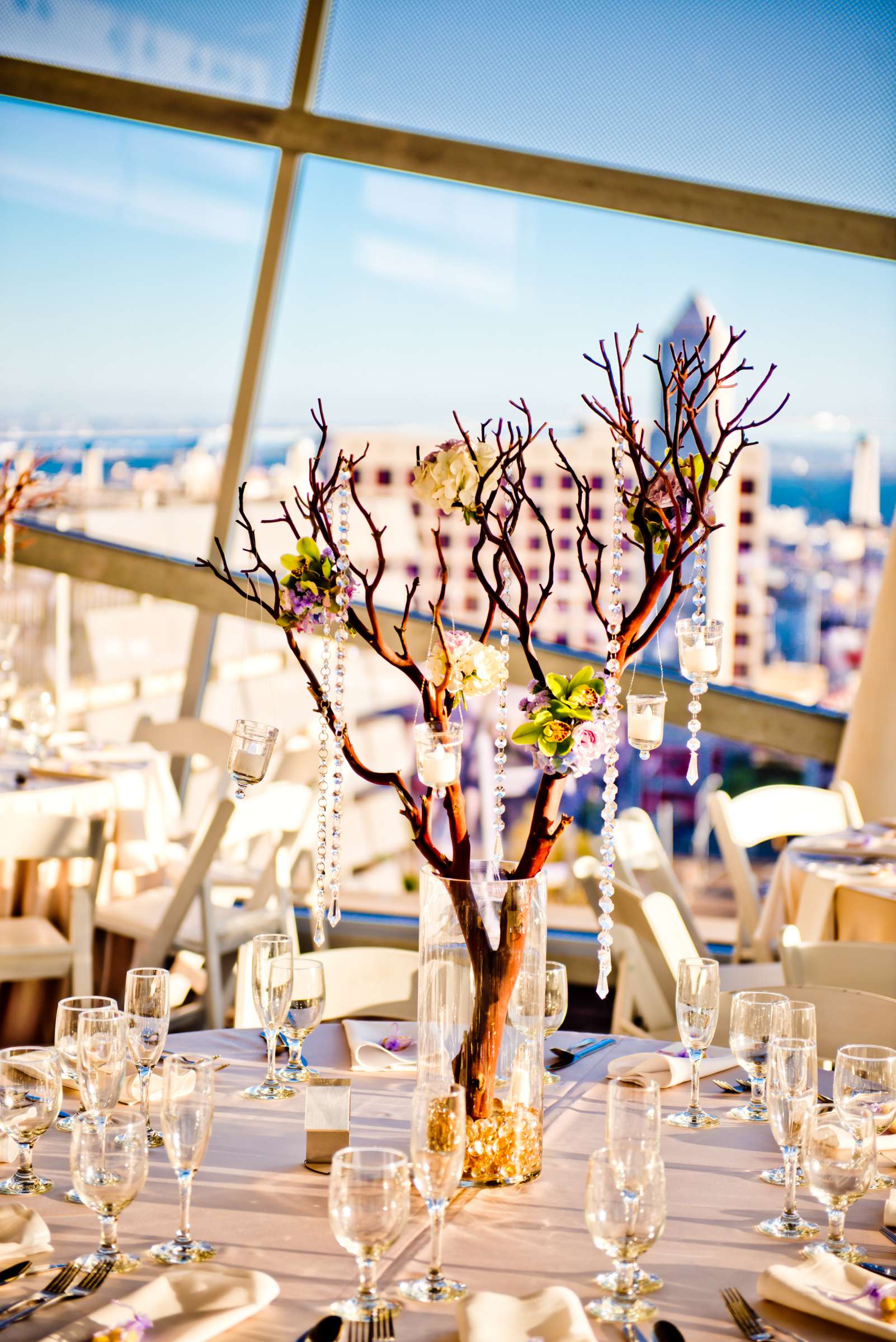 Centerpieces at San Diego Central Library Wedding coordinated by A Diamond Celebration, Danielle and Alex Wedding Photo #134854 by True Photography