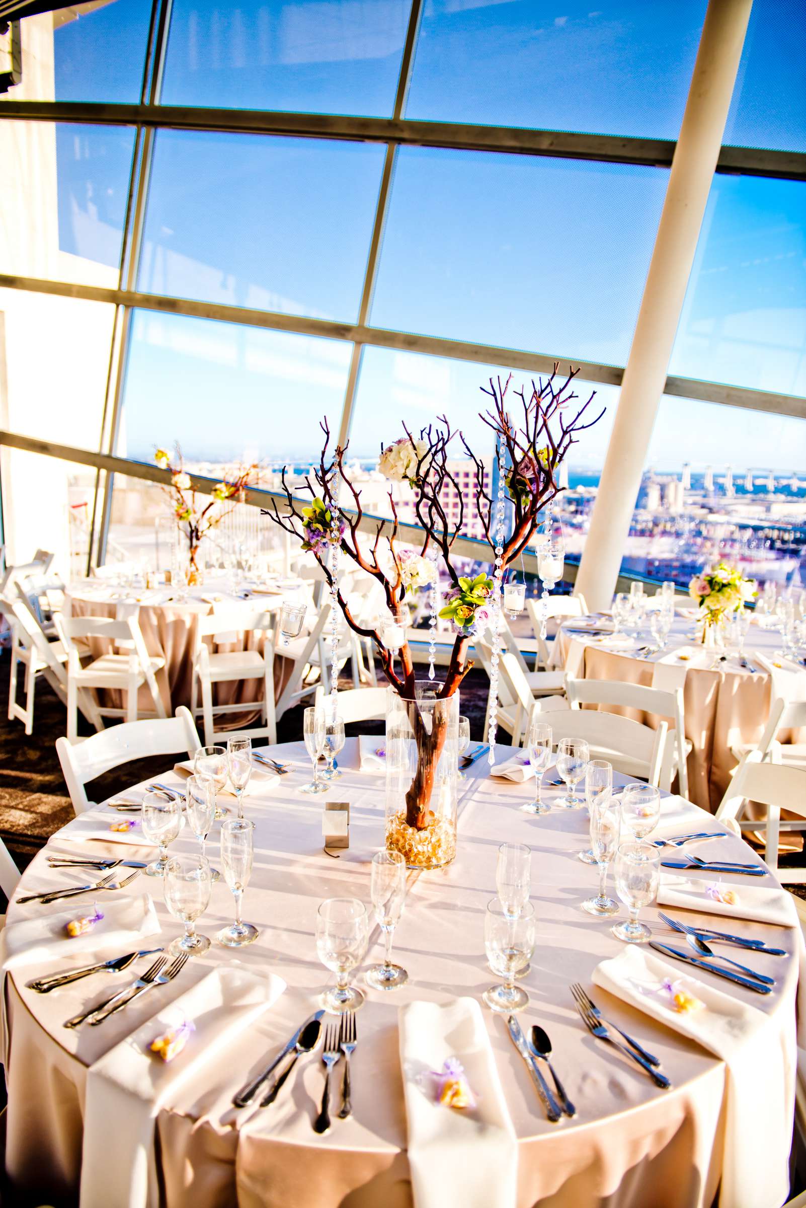 Centerpieces at San Diego Central Library Wedding coordinated by A Diamond Celebration, Danielle and Alex Wedding Photo #134870 by True Photography