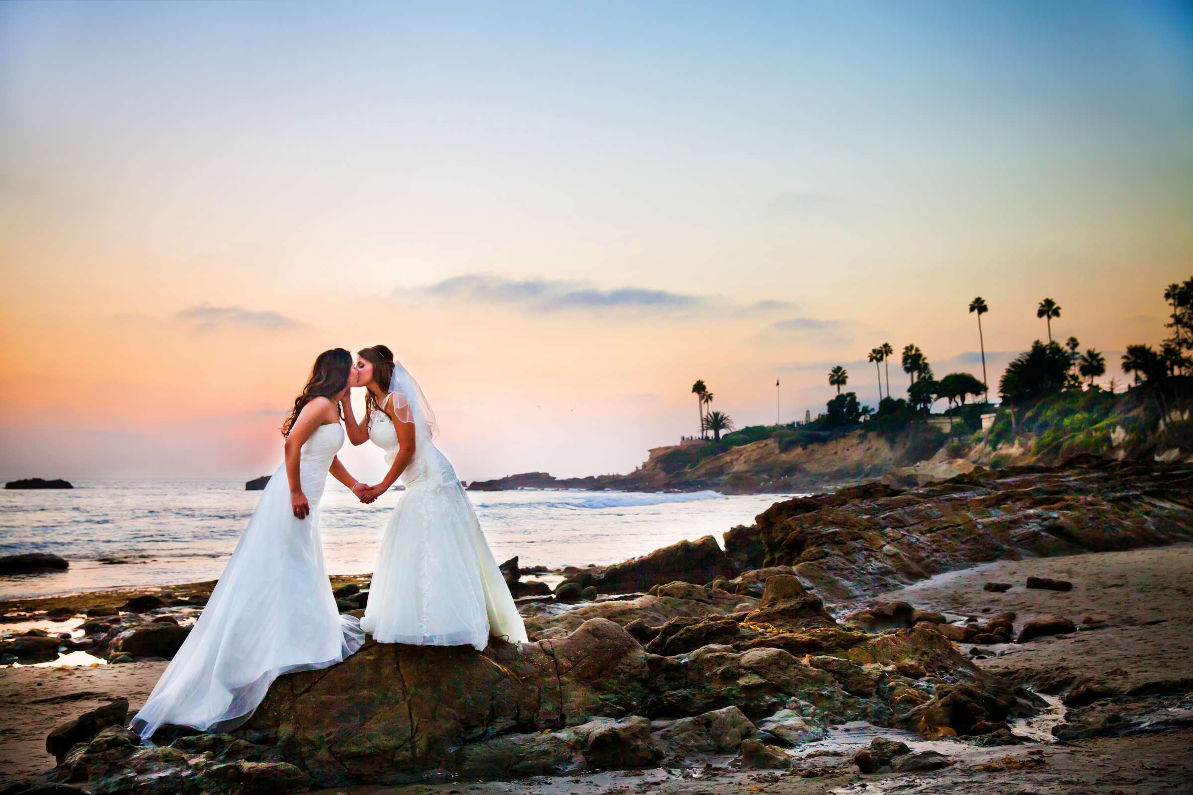 Sunset at Inn at Laguna Beach Wedding, Madeline and Michelle Wedding Photo #1 by True Photography