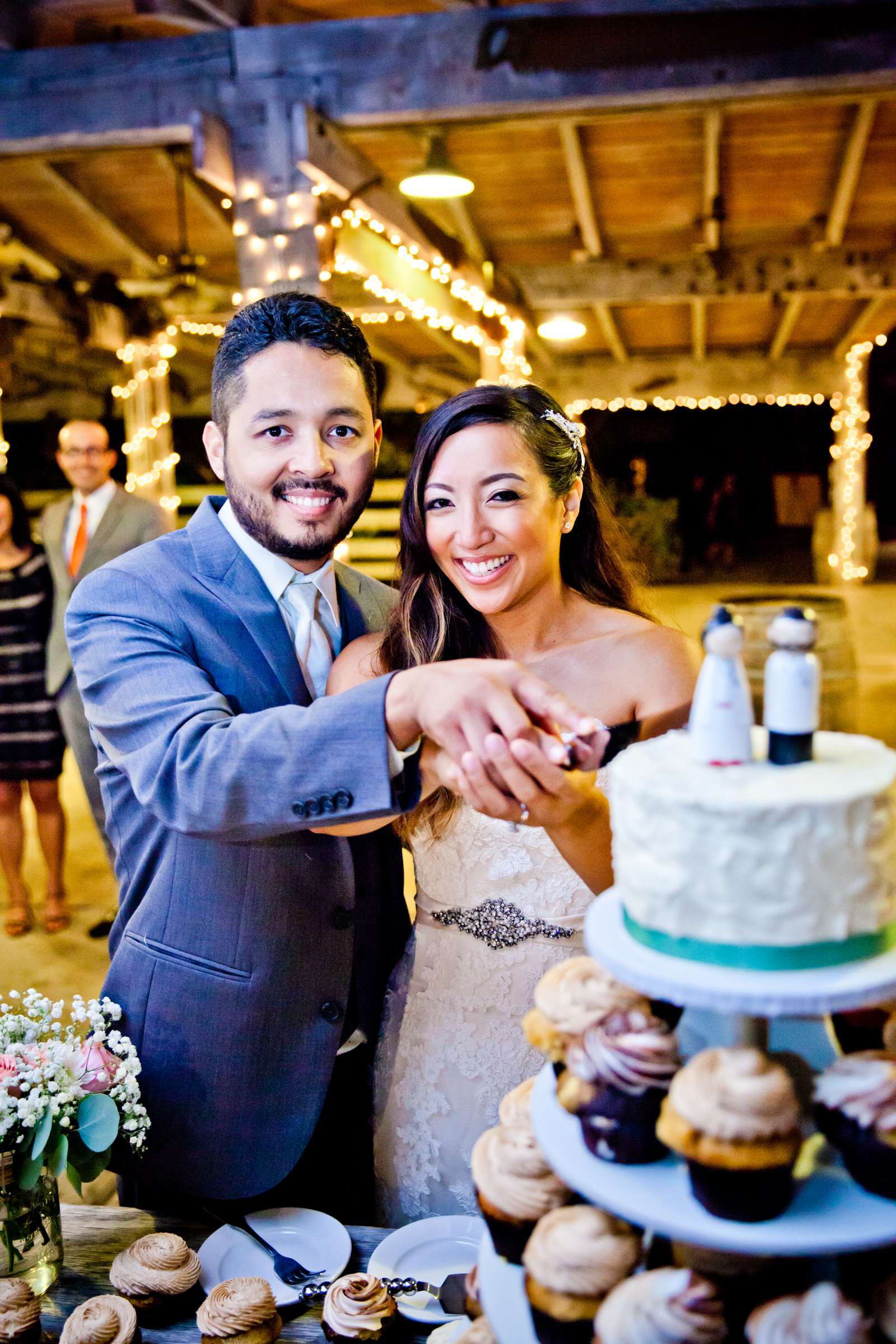 Cake Cutting at Bernardo Winery Wedding coordinated by Lavish Weddings, Michelle and Richard Wedding Photo #137012 by True Photography