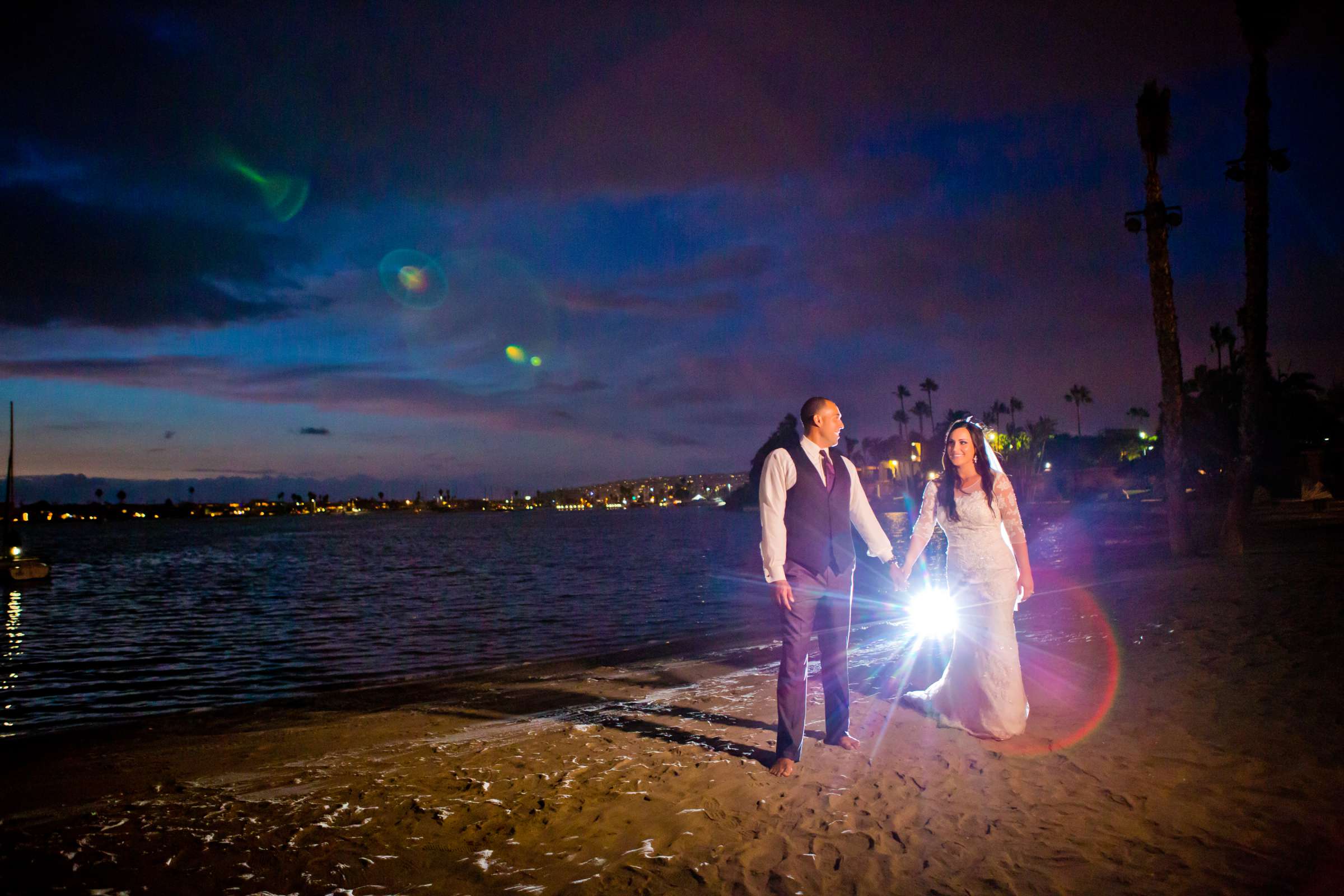 Night Shot at Bahia Hotel Wedding, Jennifer and Joe Wedding Photo #14 by True Photography