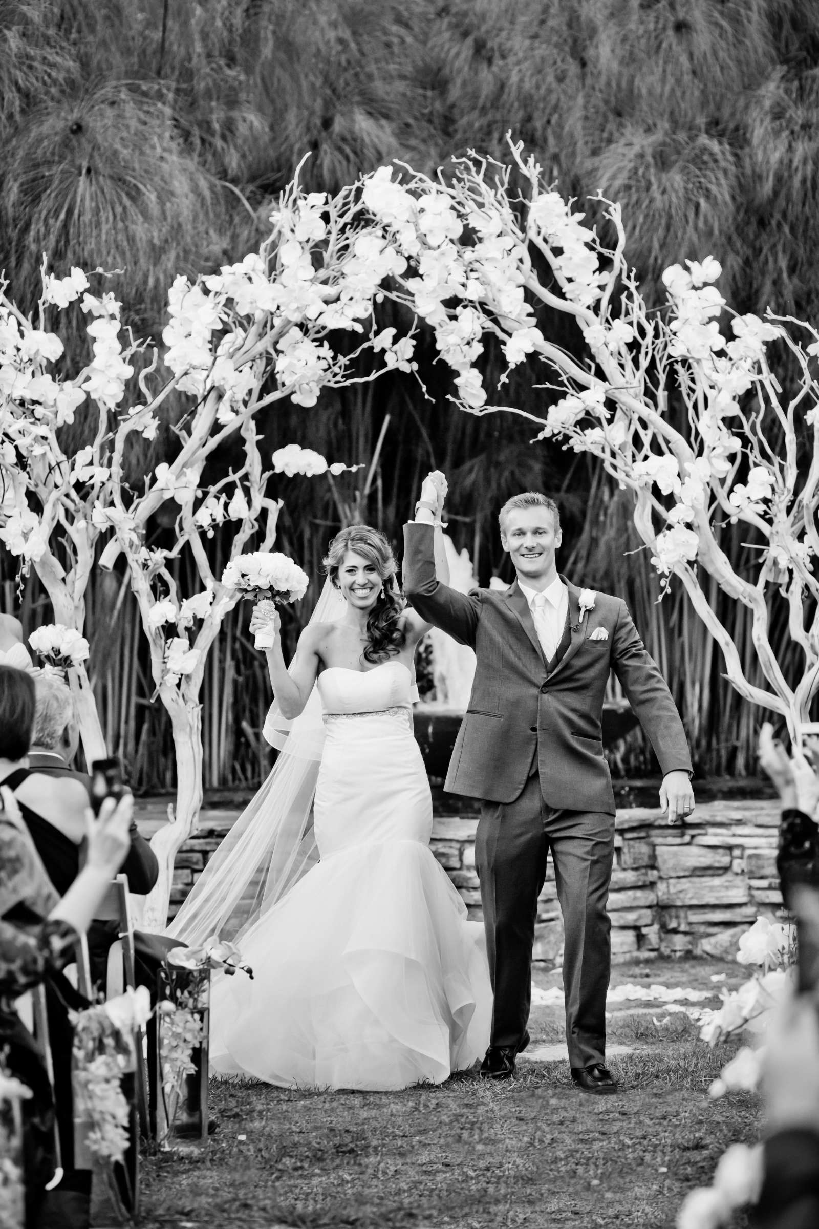 Ceremony, Black and White photo at Estancia Wedding coordinated by CBS Weddings, Kaslin and Andy Wedding Photo #9 by True Photography