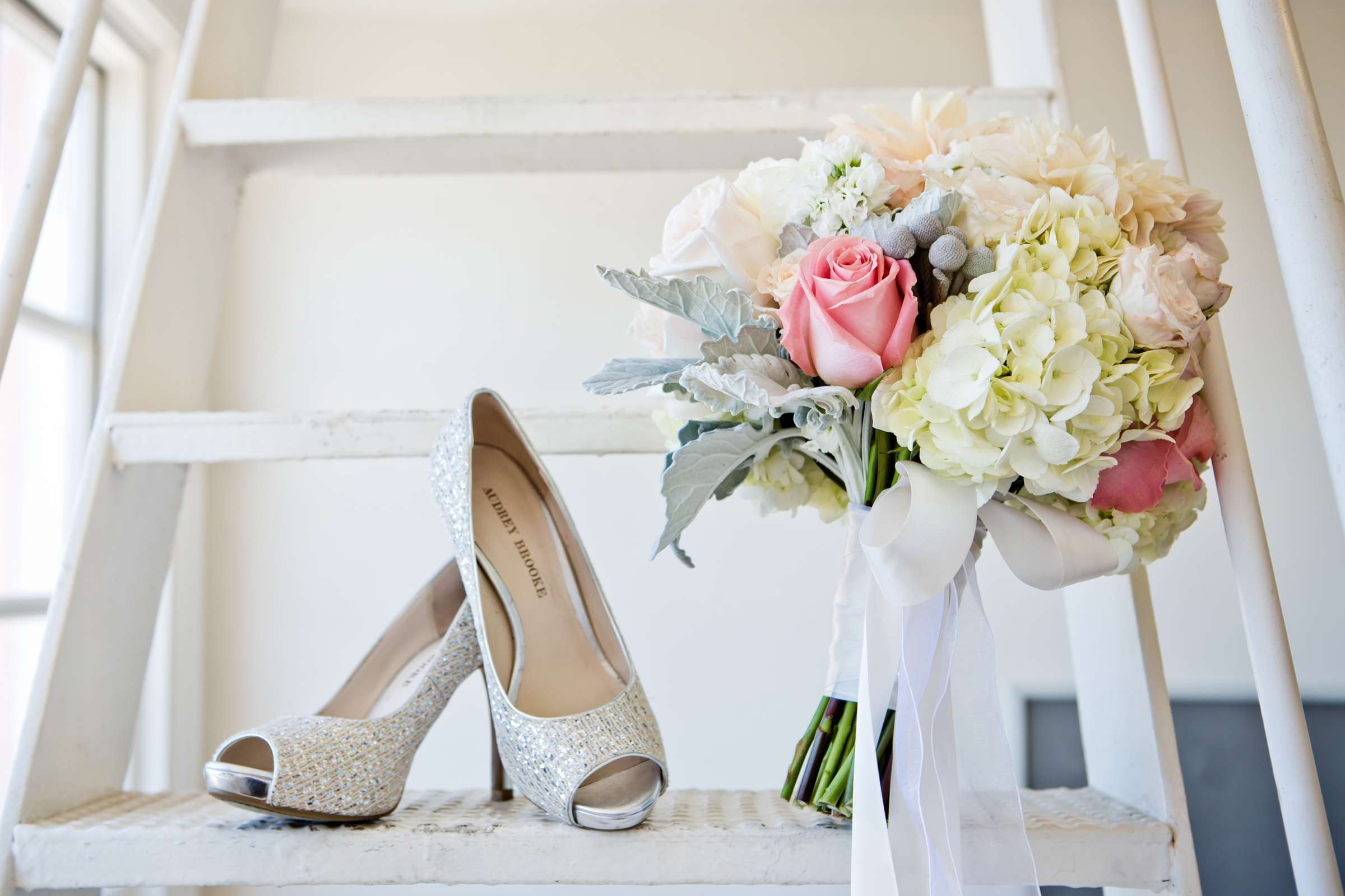 Flowers, Shoes, Bouquet at La Valencia Wedding coordinated by Love Marks the Spot, Karin and Nick Wedding Photo #22 by True Photography