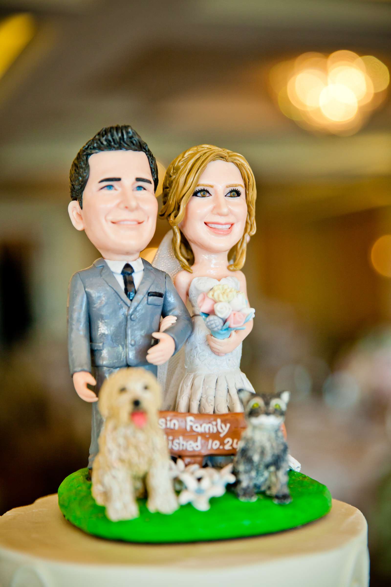 Cake Topper at La Valencia Wedding coordinated by Love Marks the Spot, Karin and Nick Wedding Photo #87 by True Photography