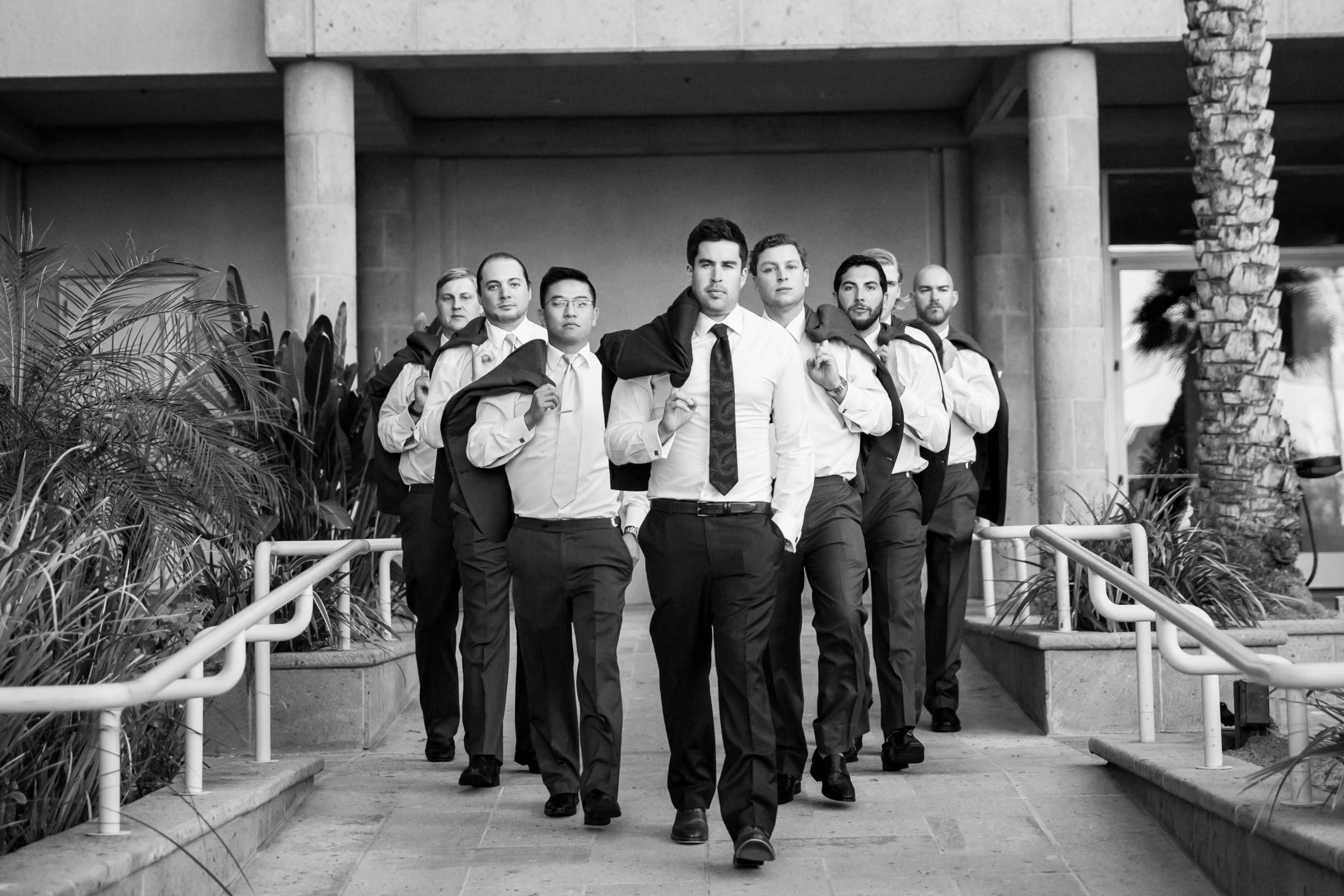 Black and White photo at Renaissance Indian Wells Resort & Spa Wedding, Jenna and Spencer Wedding Photo #27 by True Photography