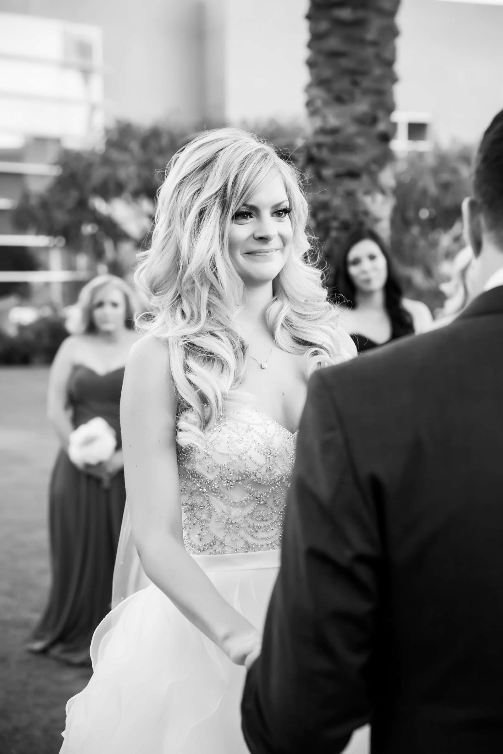 Black and White photo at Renaissance Indian Wells Resort & Spa Wedding, Jenna and Spencer Wedding Photo #35 by True Photography