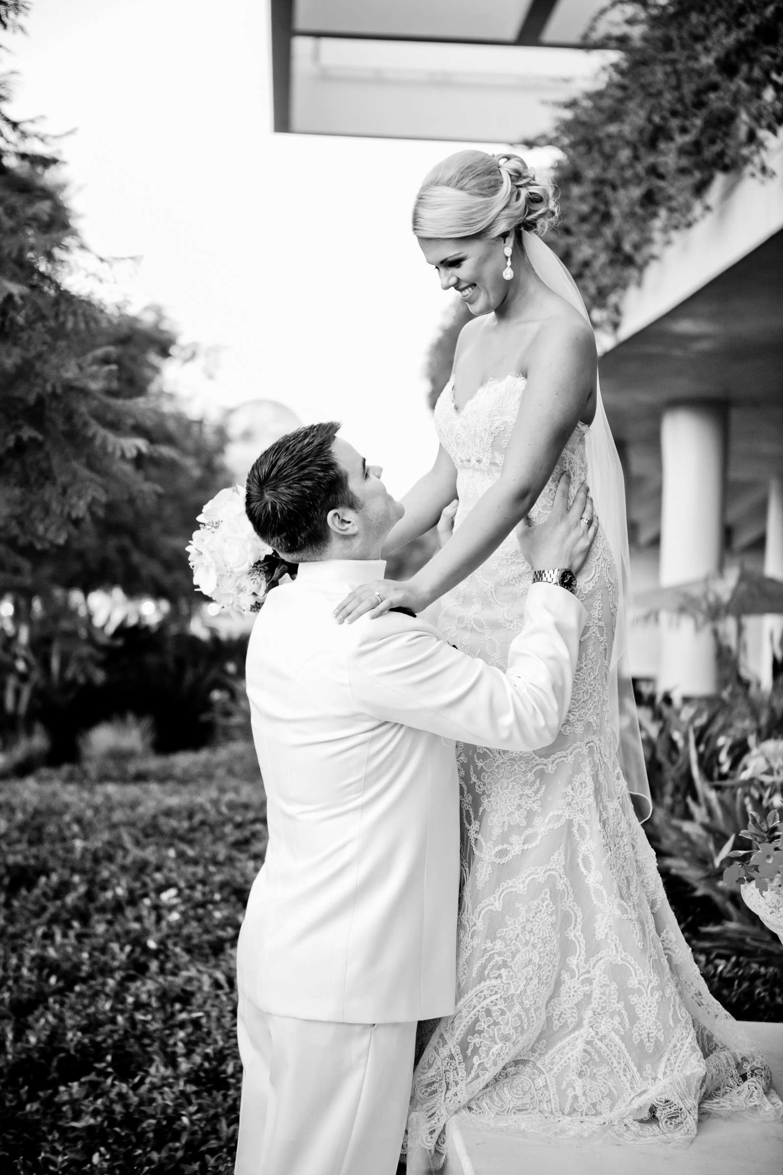 Black and White photo at The Ultimate Skybox Wedding, Hannah and Patrick Wedding Photo #140391 by True Photography