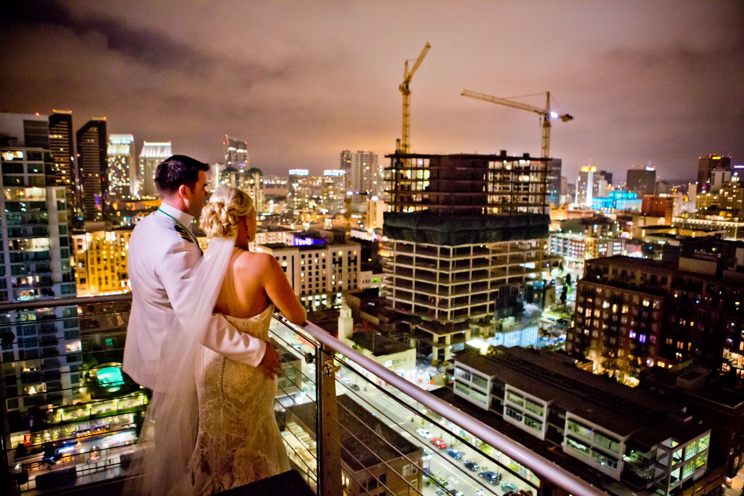 Bride and Groom, Urban Downtown at The Ultimate Skybox Wedding, Hannah and Patrick Wedding Photo #140462 by True Photography