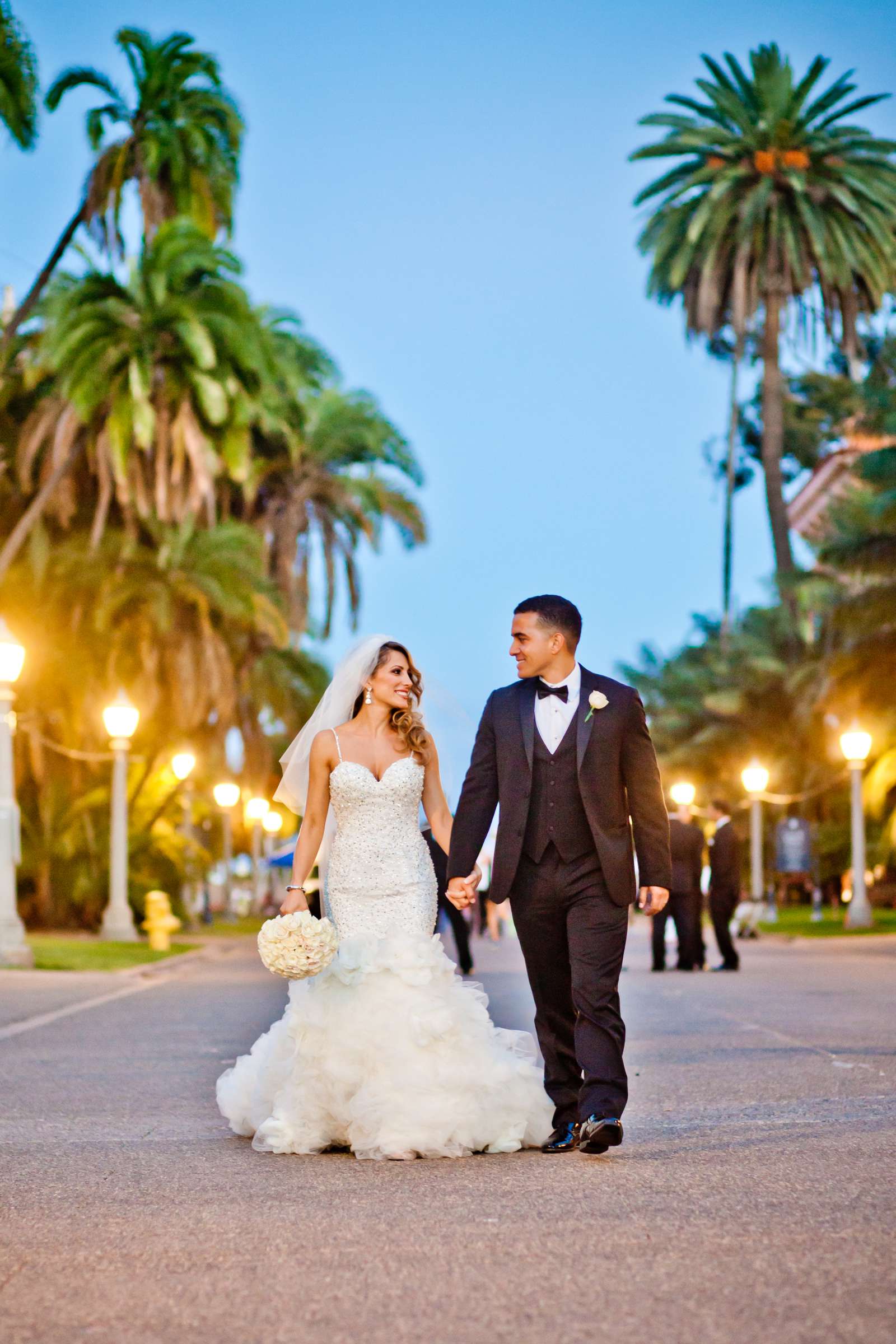 Bride and Groom at San Diego Central Library Wedding, Camille and JuanCarlos Wedding Photo #5 by True Photography